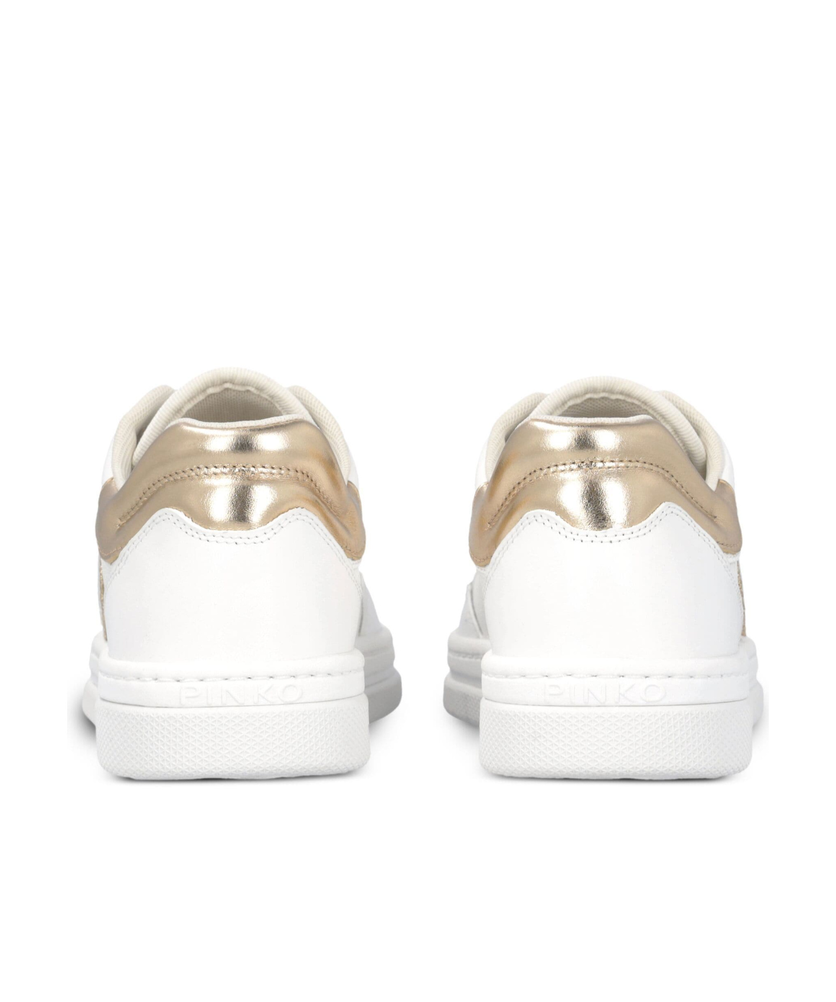 Shop Pinko Mandy 01 Leather Sneakers In White