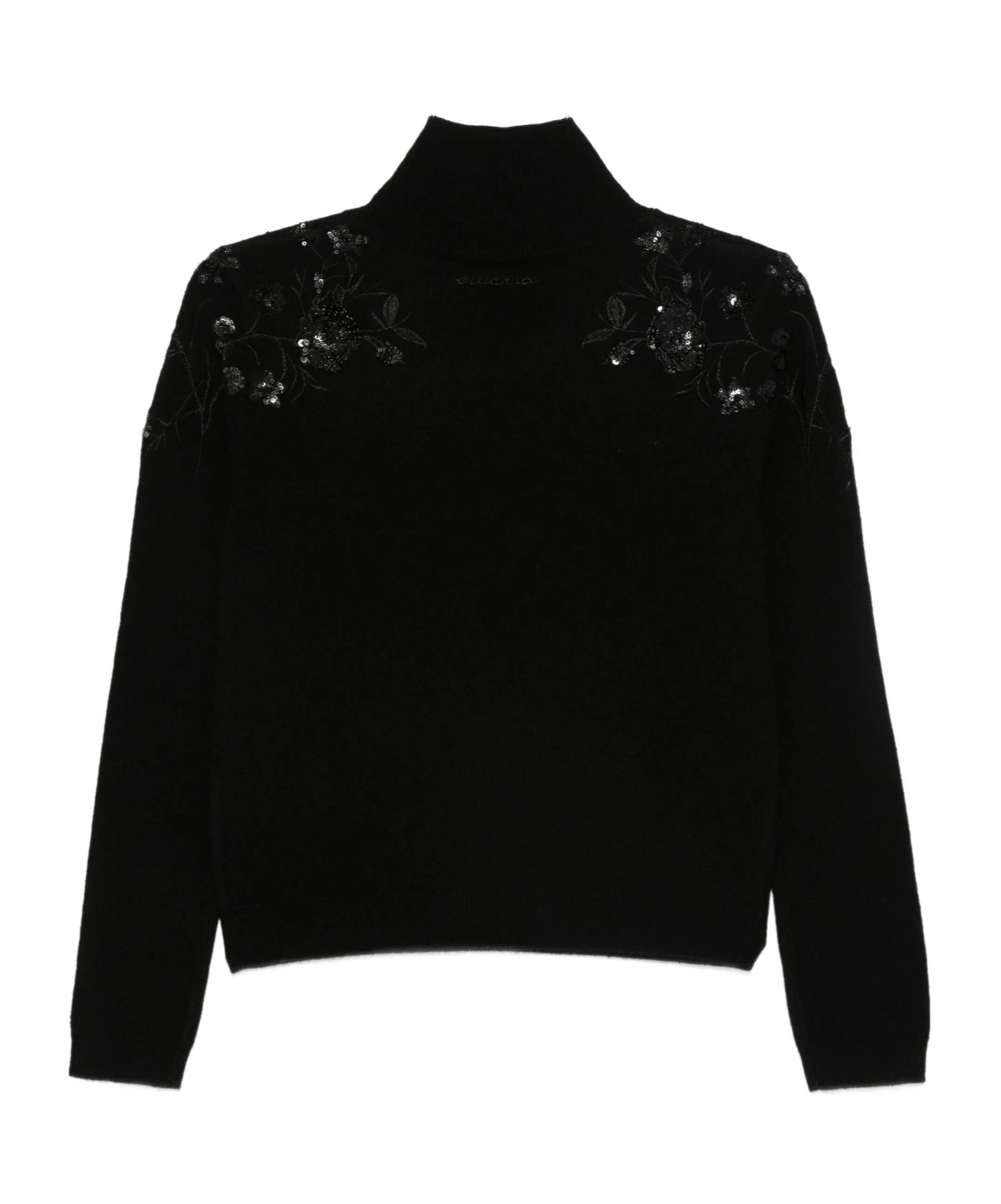 Ermanno Firenze Turtleneck Long-sleeved Sweater In Black