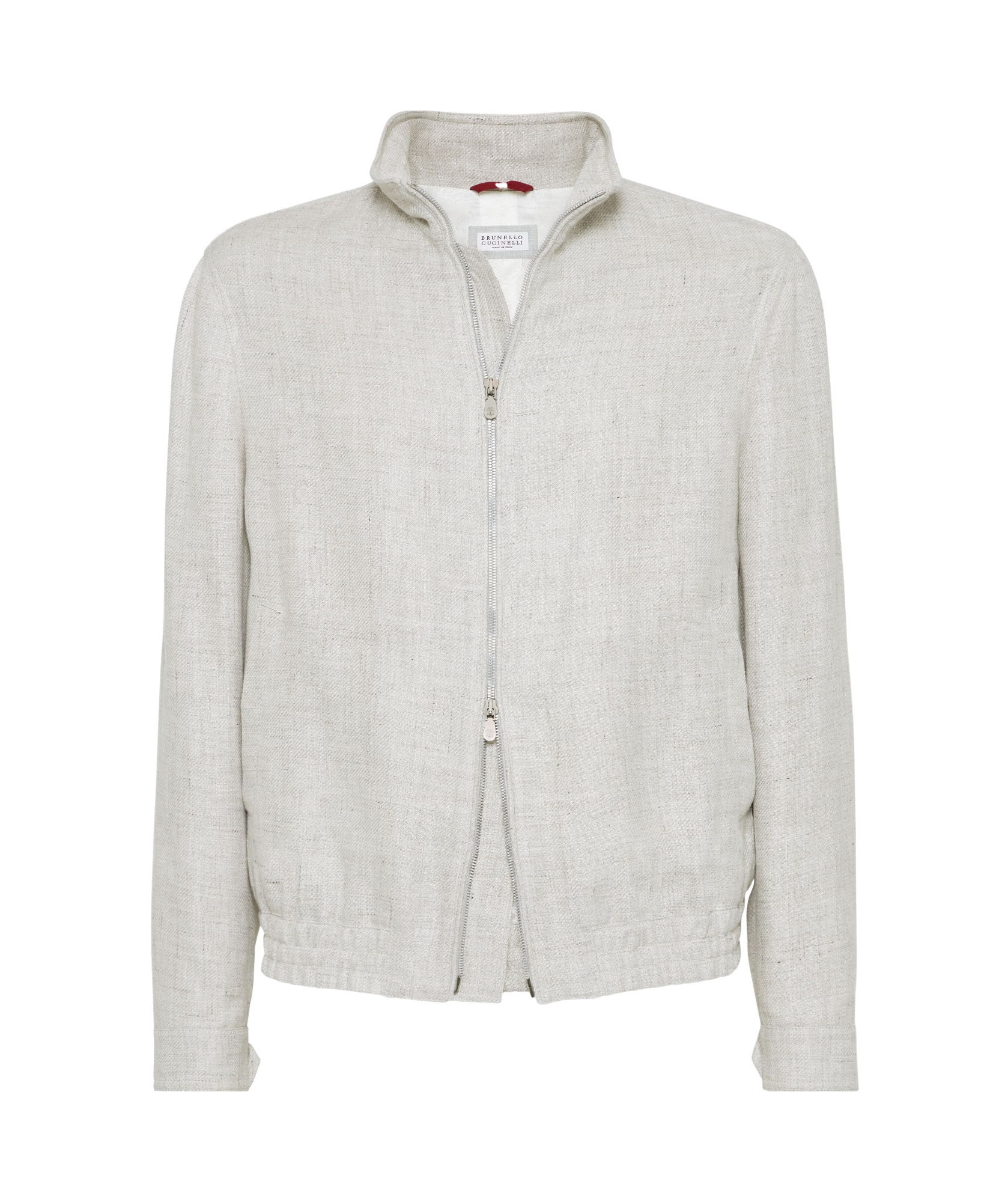 Shop Brunello Cucinelli Twill Bomber Jacket In White