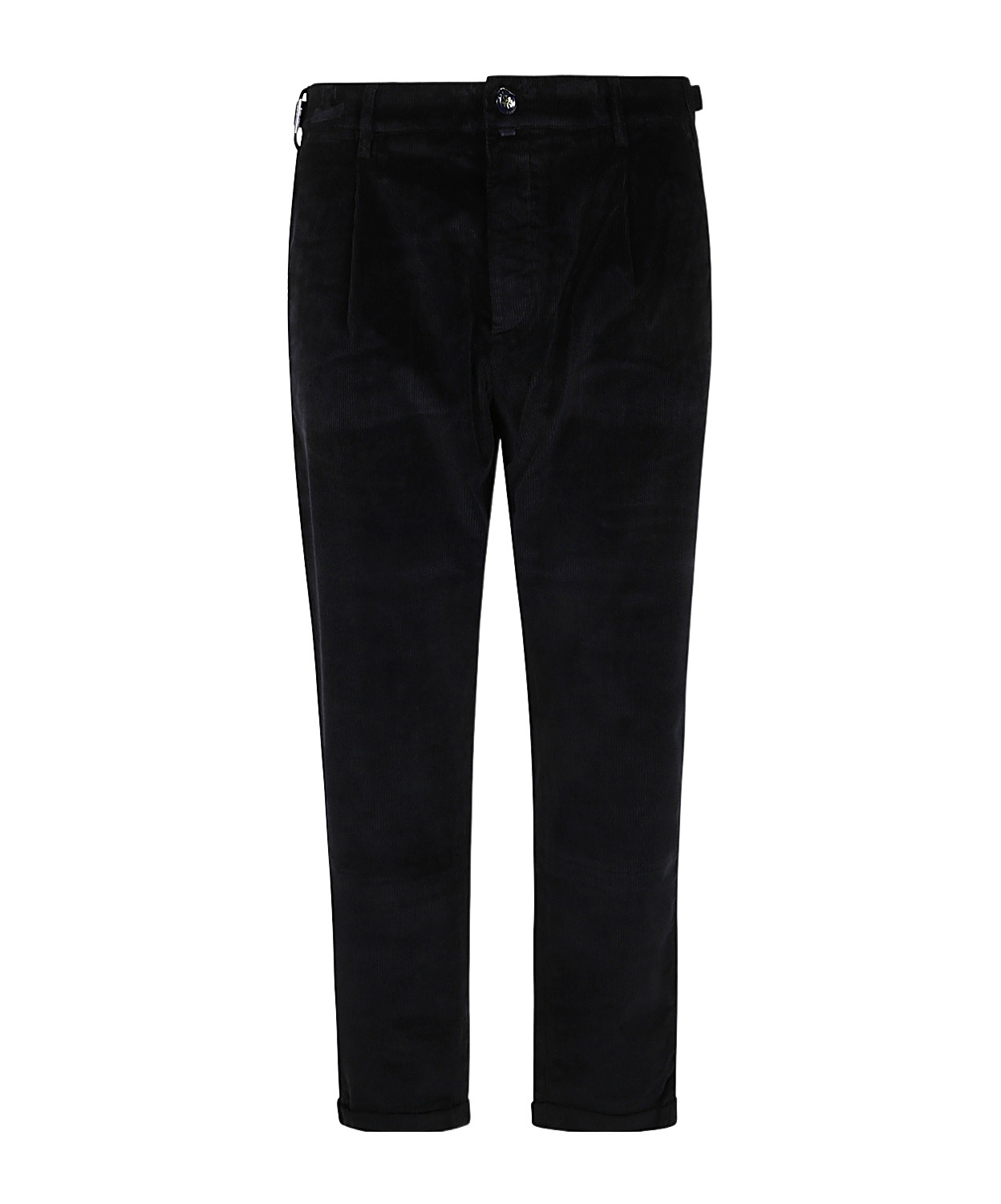 Jacob Cohen Crop Slim Single Pence Henry Pant In Black