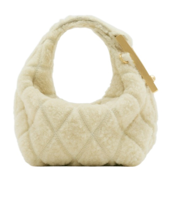 Burberry Micro Hook Chain Shoulder Bag In Nude