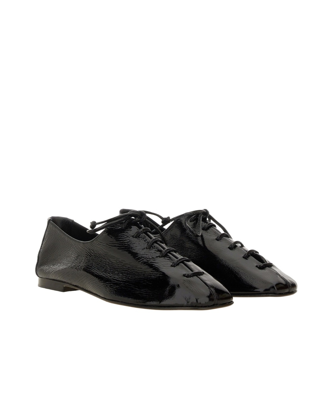 Hereu Square Toe Flats In Black