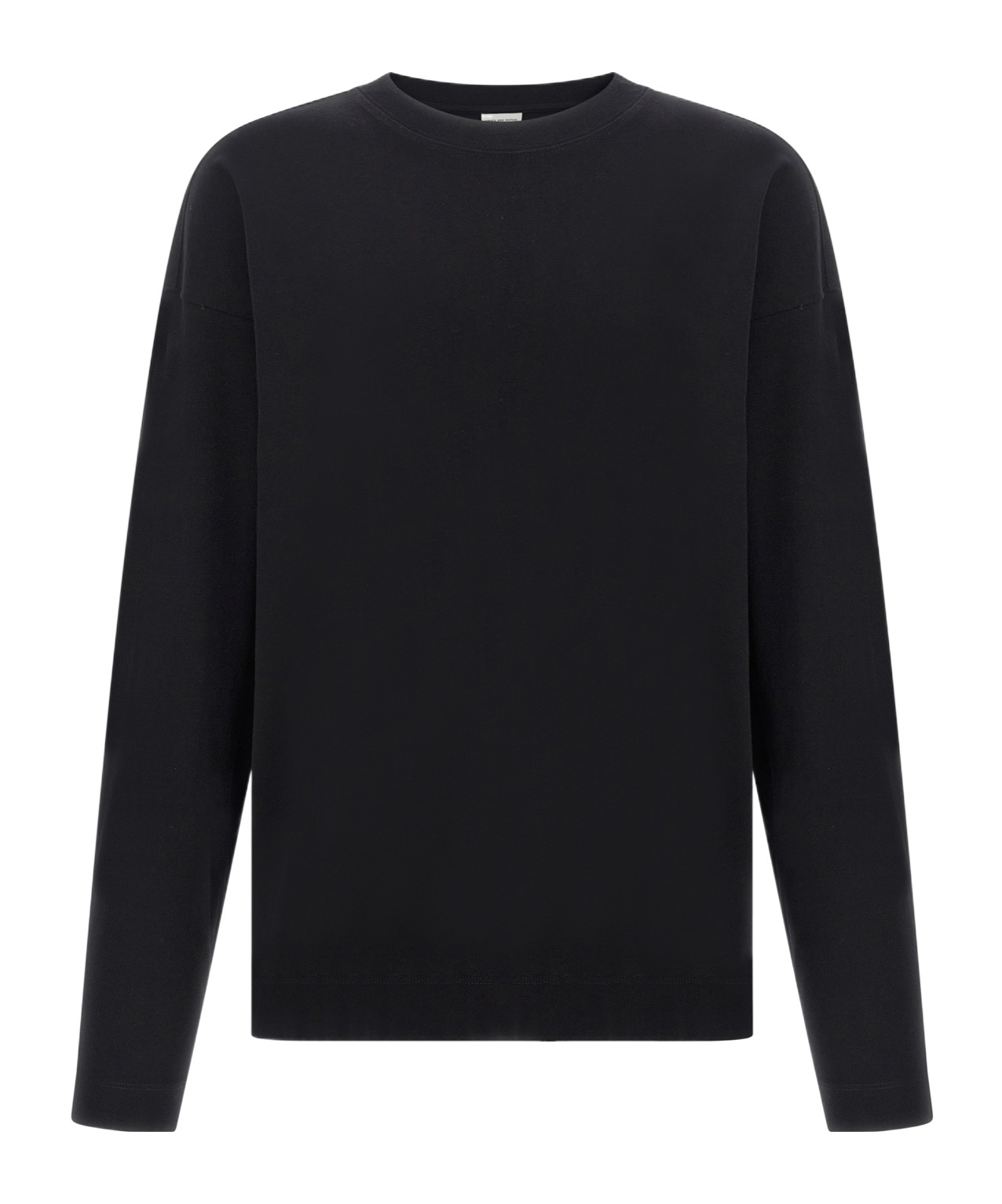 Dries Van Noten Men White Cotton Hegland Oversize T-shirt In Black