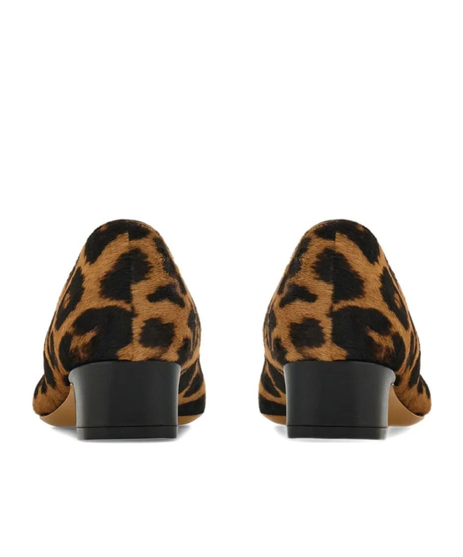 Ferragamo Rirri Bow-detailed Leather-trimmed Leopard-print Calf Hair Pumps In Animal Print
