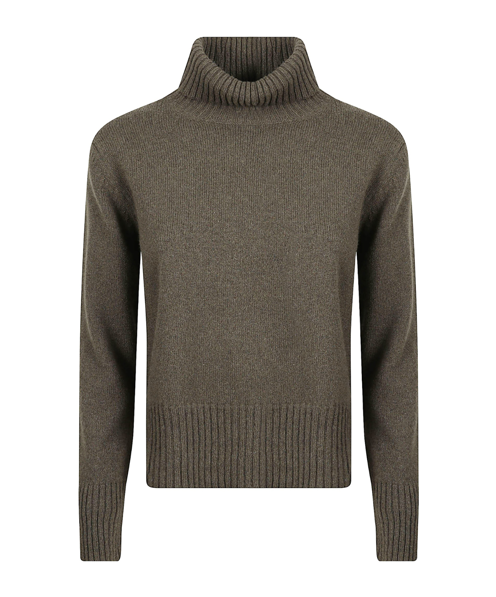 Kangra Cashmere Turtleneck Ribbed-hem Sweater In Gray