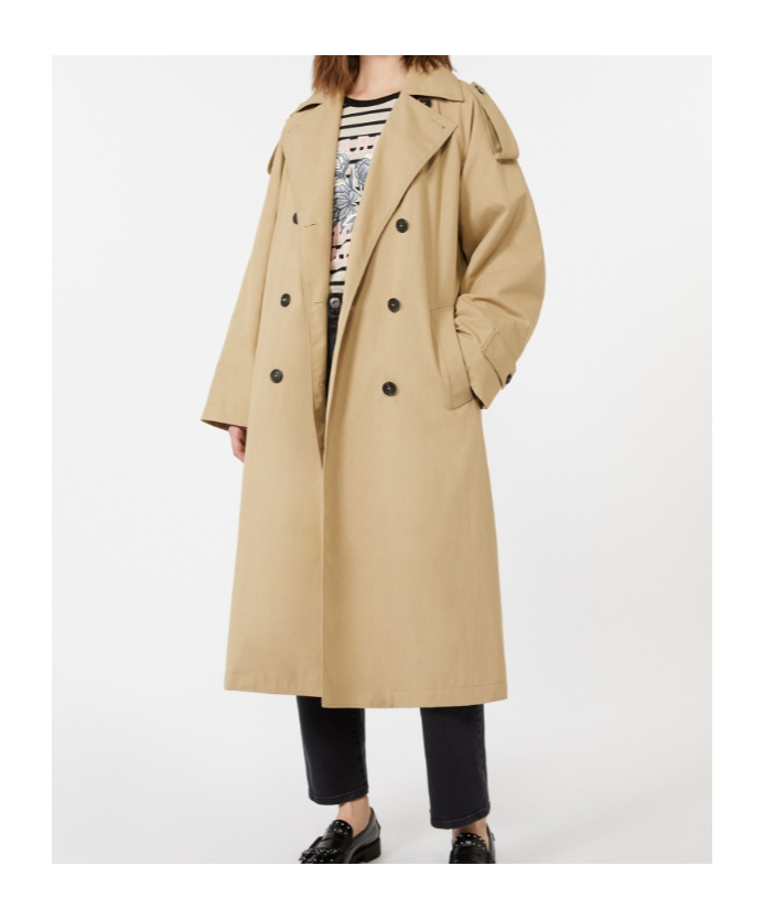 Weekend Max Mara Lapel Long-sleeved Coat In Brown