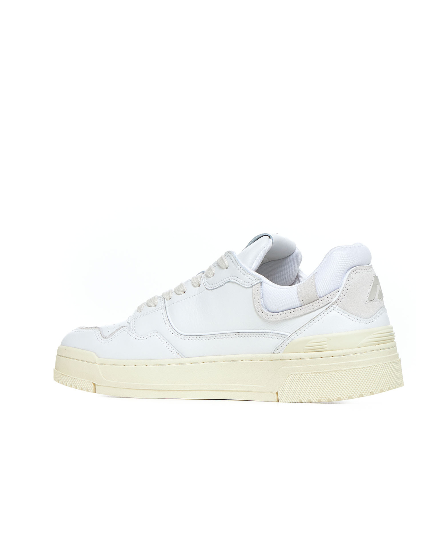 Autry 'clc' White Low Top Sneakers With Logo Patch On Tongue And Side In White