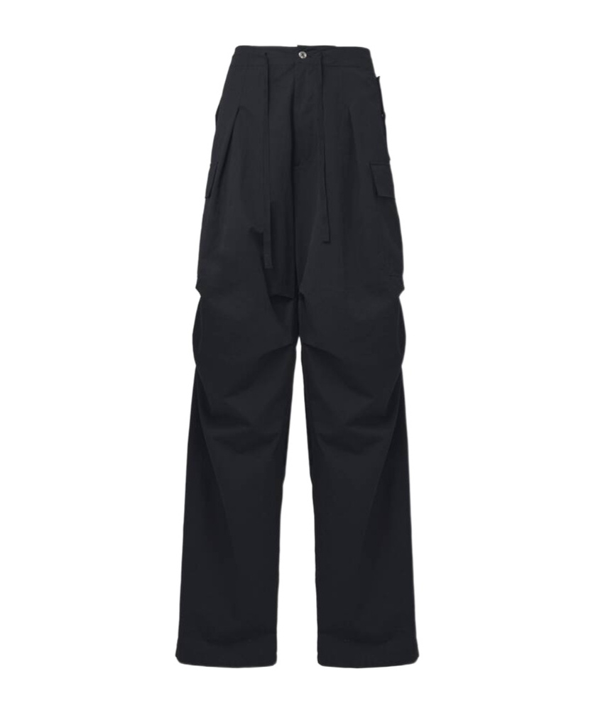 Alexander Mcqueen Pleated Overalls In Black