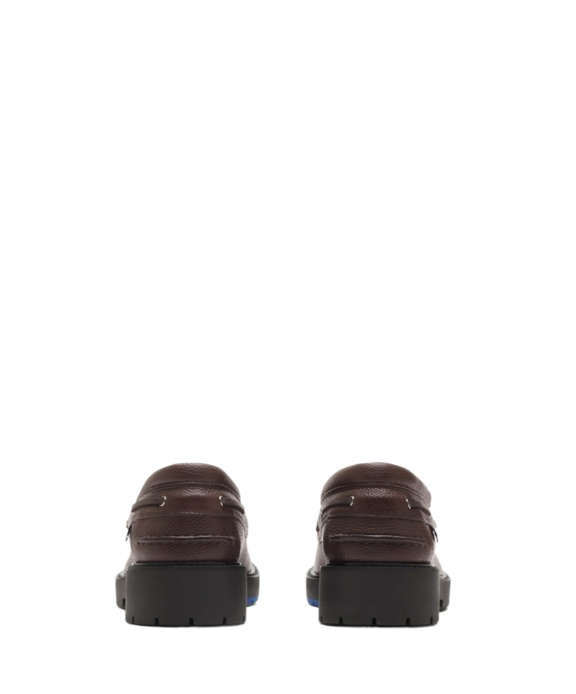 Burberry Raft Leather Loafers In Black