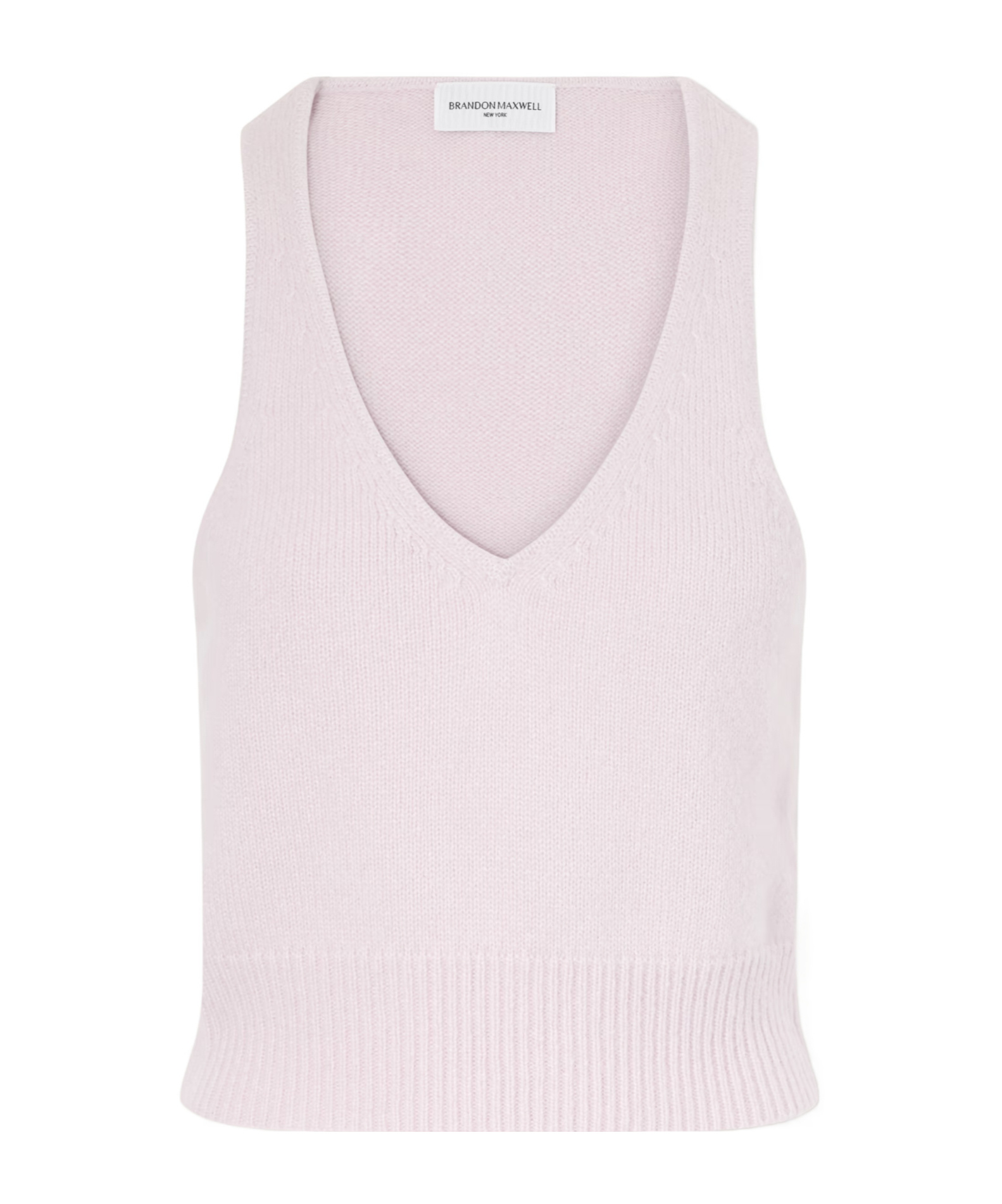 Brandon Maxwell Light Purple Sleeveless Knit Tank Top In Pink
