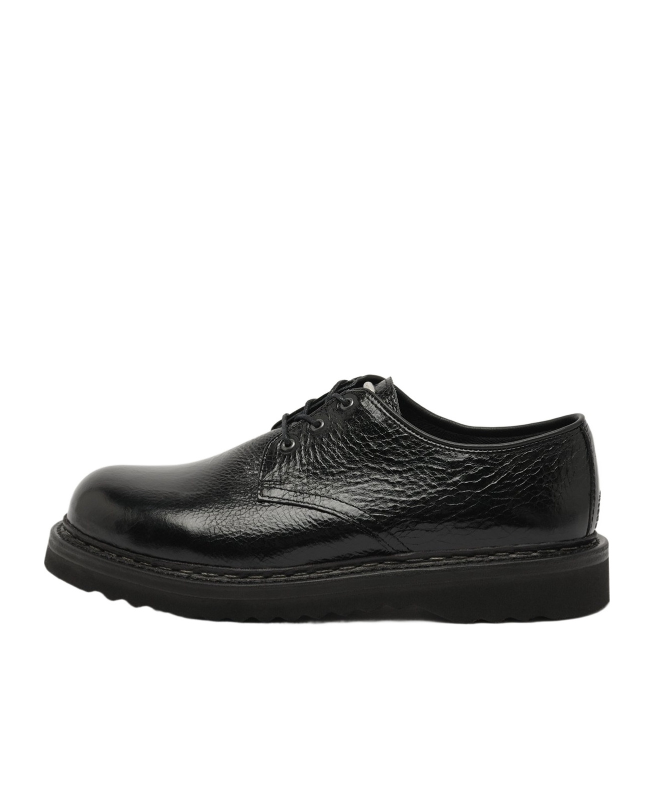 Our Legacy Grained-leather Derby Shoes In Black