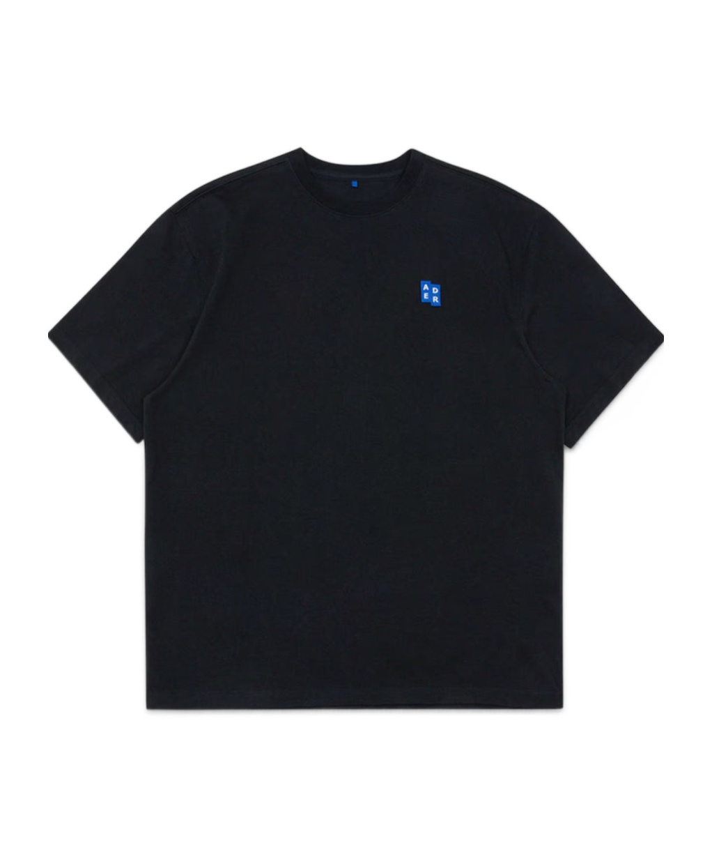 Ader Error T-shirt With Round Neck And Short Sleeves In Black