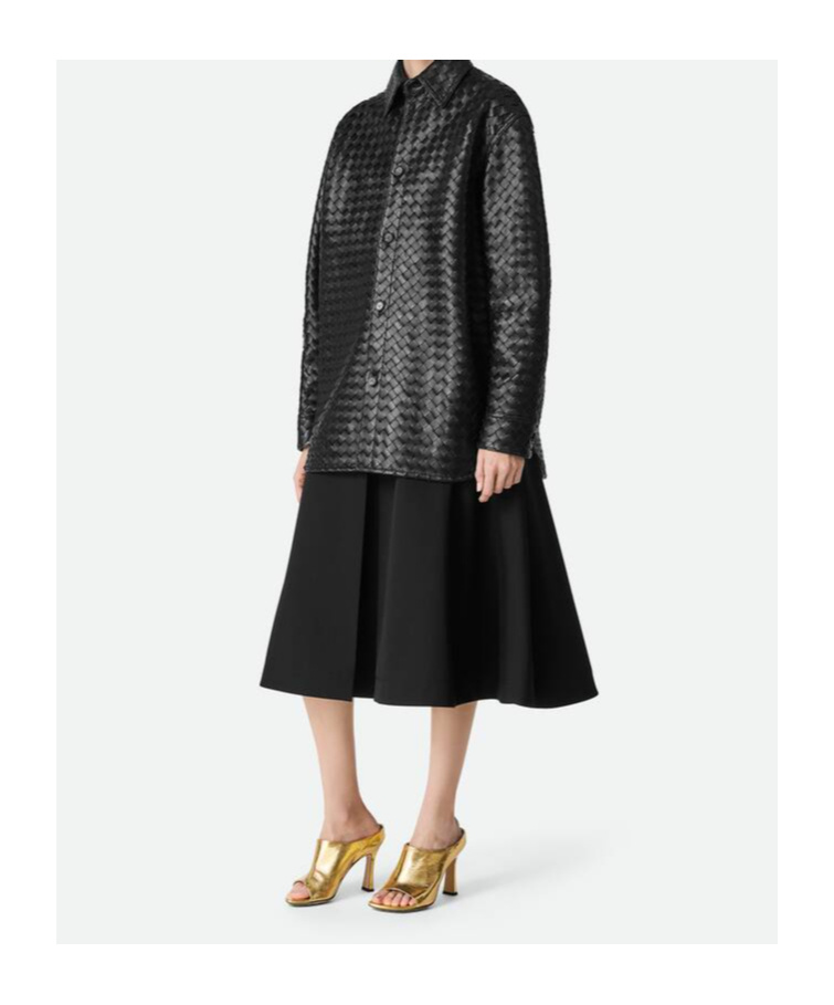 Shop Bottega Veneta Rana Mule In Gold