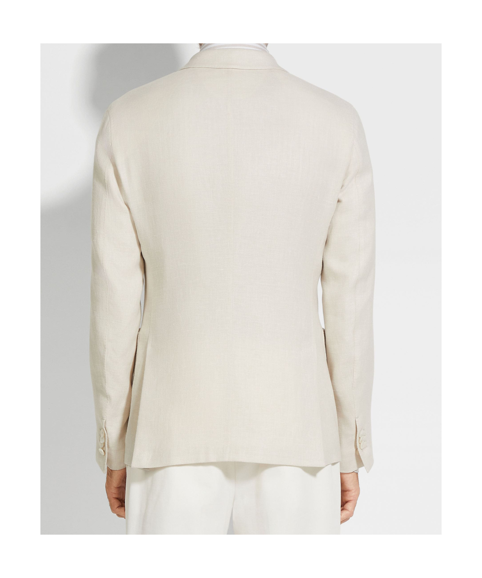 Zegna Veste Chemise En Oasi Lino Blanche In White