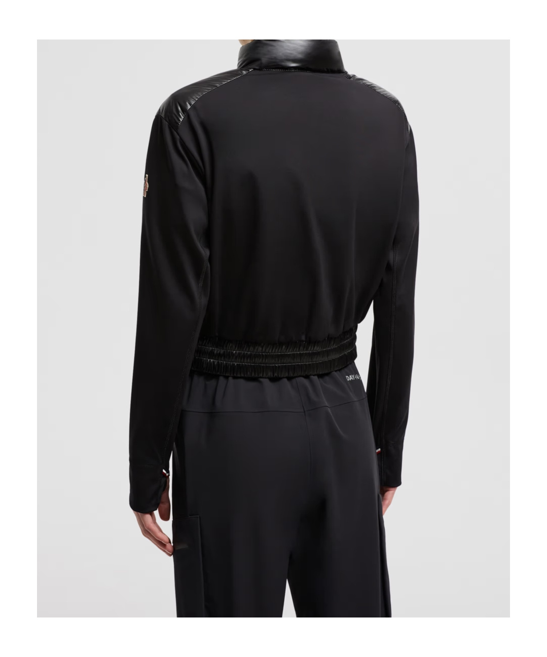 Moncler Long-sleeved Down Jacket In Black