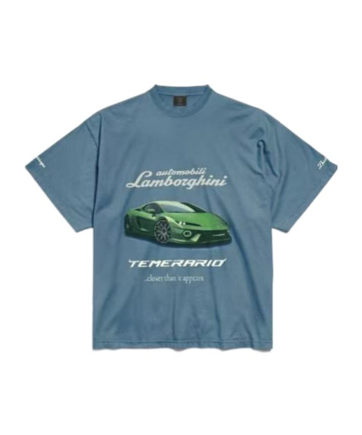 Balenciaga Lamborghini Oversized Printed Cotton-jersey T-shirt