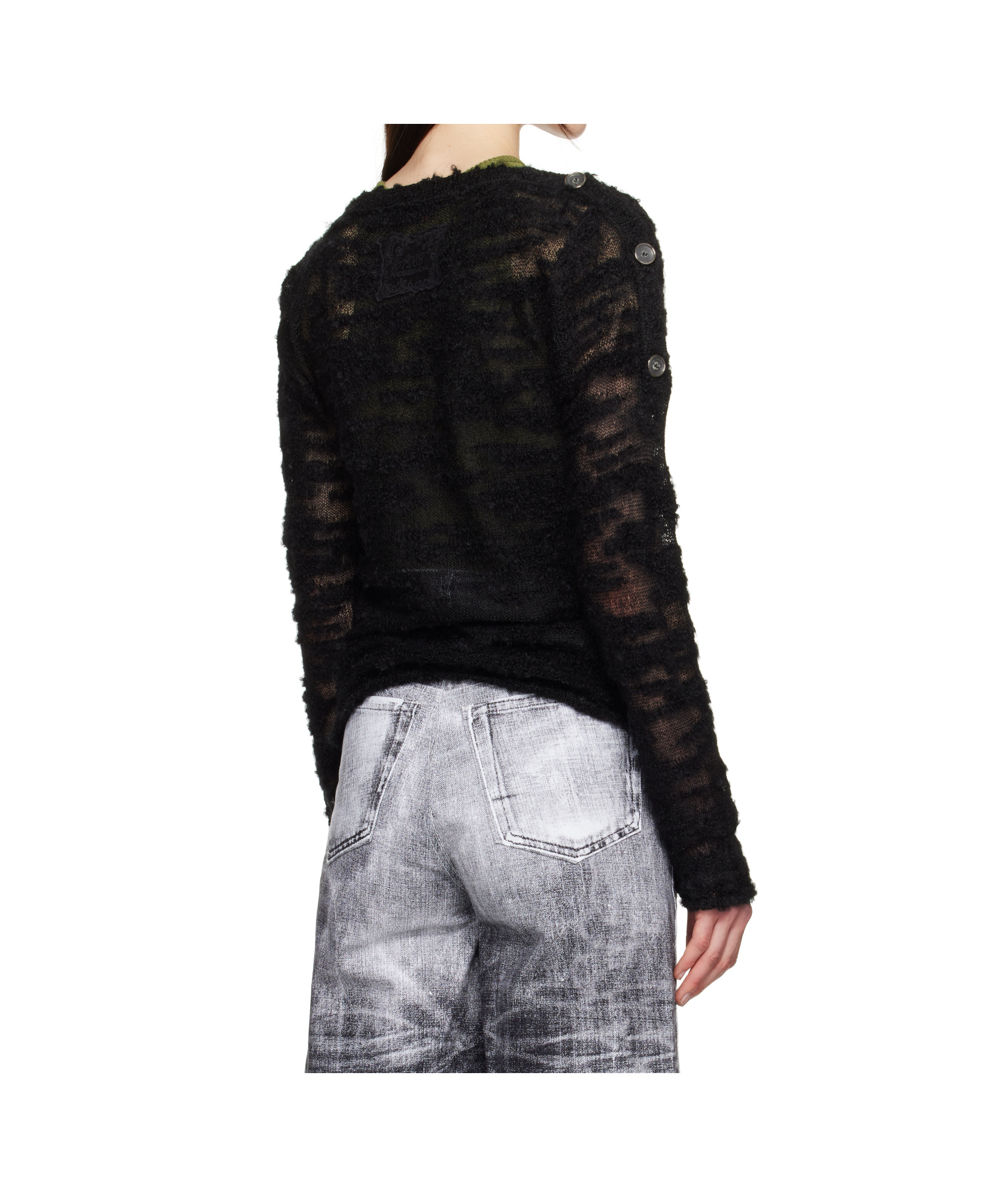 Andersson Bell Fifi Button Knit Sweater In Black