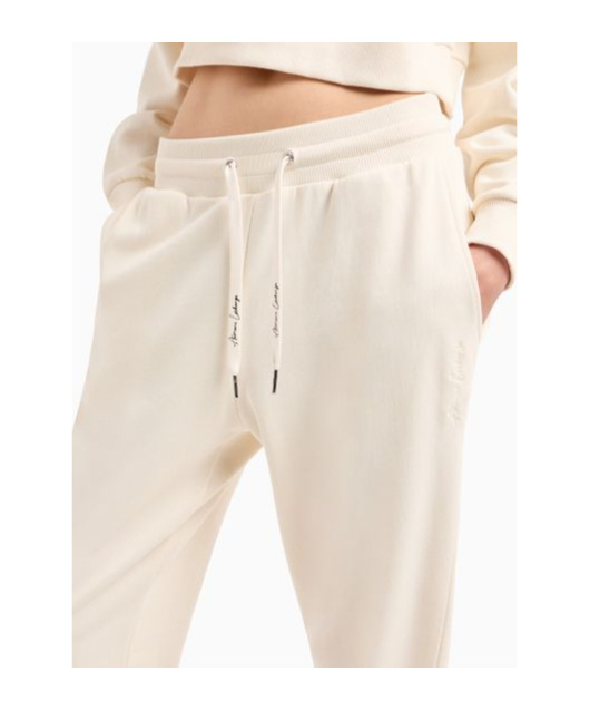 Armani Exchange A-line French Terry Jogger Trousers In White