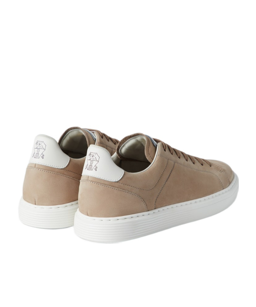 Brunello Cucinelli Nubuck Sneakers In Nude