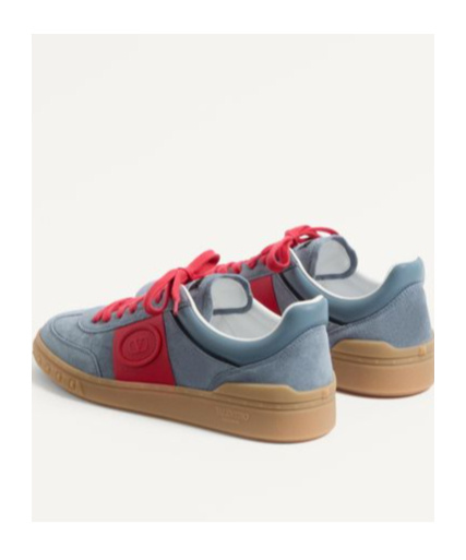 Valentino Garavani Men Upvillage Low Top Sneaker In Split Leather And Calfskin Nappa Leather In Multicolor