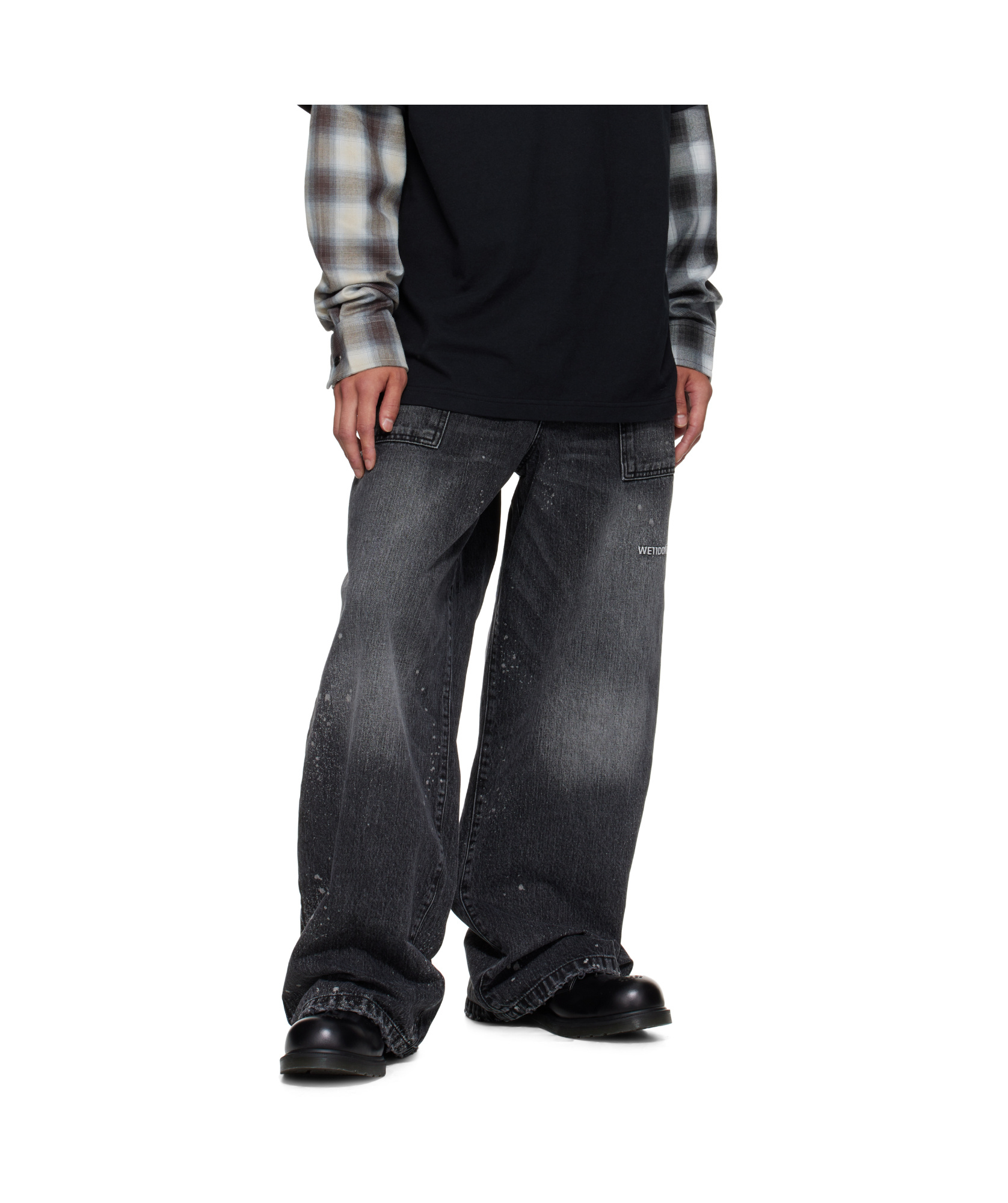We11 Done Denim Fatigue Pants In Black