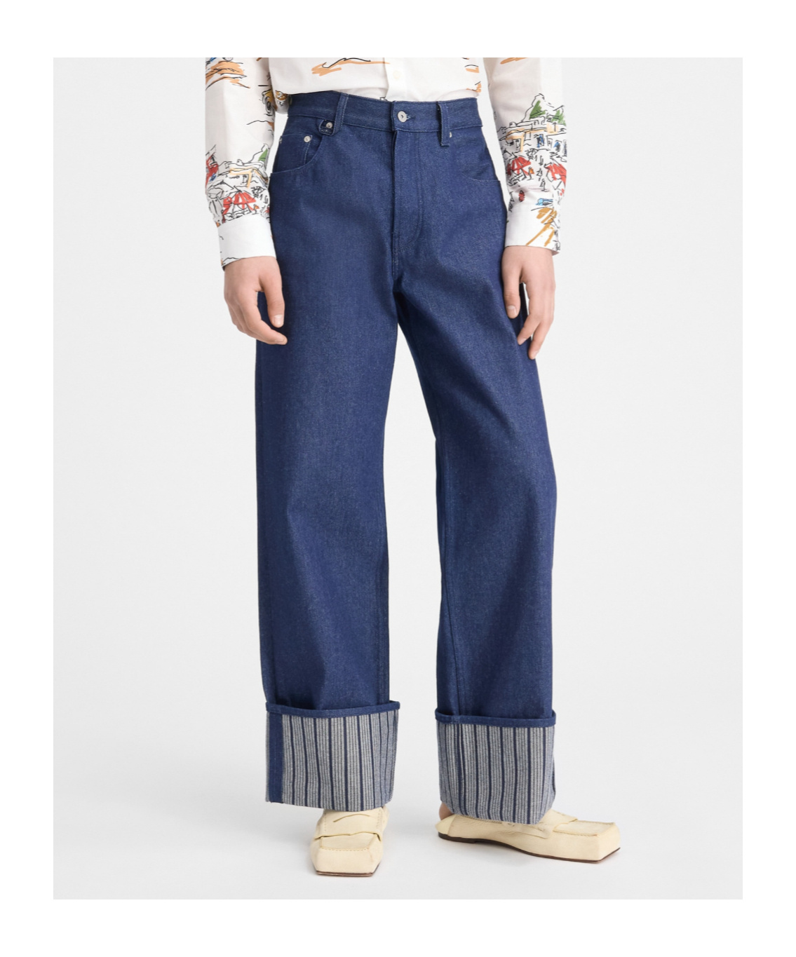 Shop Jacquemus Belt-loop Jeans In Blue