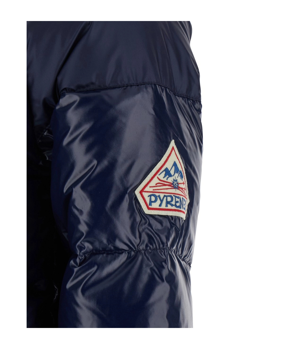 Pyrenex 'vintage Mythic' Blue Down Jacket With Stand-up Collar And Logo Patch On The Sleeve In Tech Fabric U In Blue