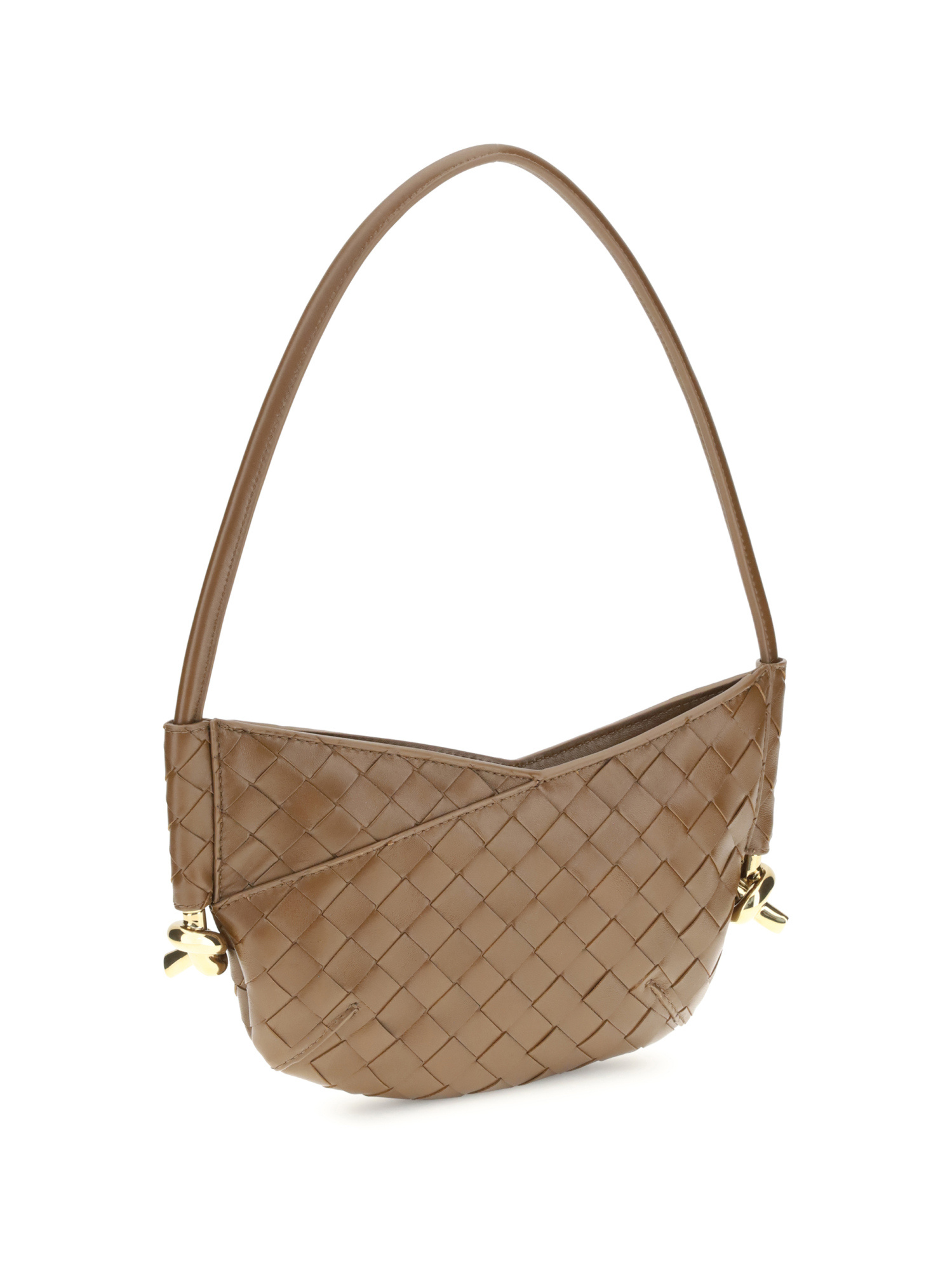Bottega Veneta Women Mini Solstice Shoulder Bag In Brown