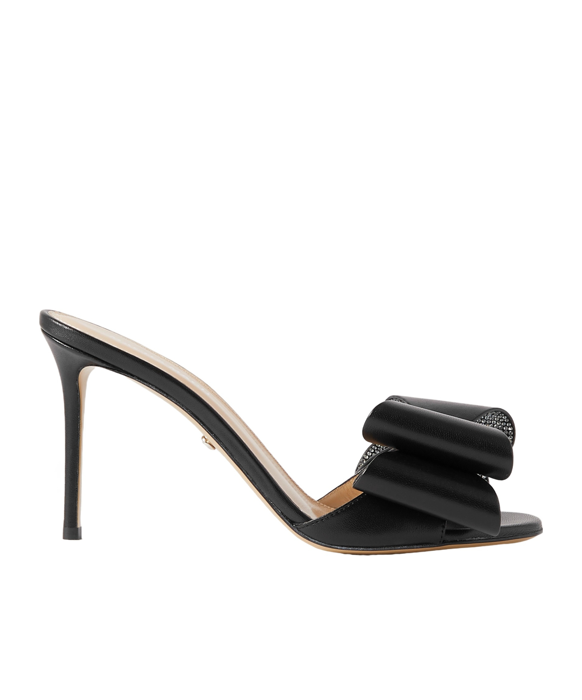 Mach&mach Round-headed High-heeled Sandals In Black