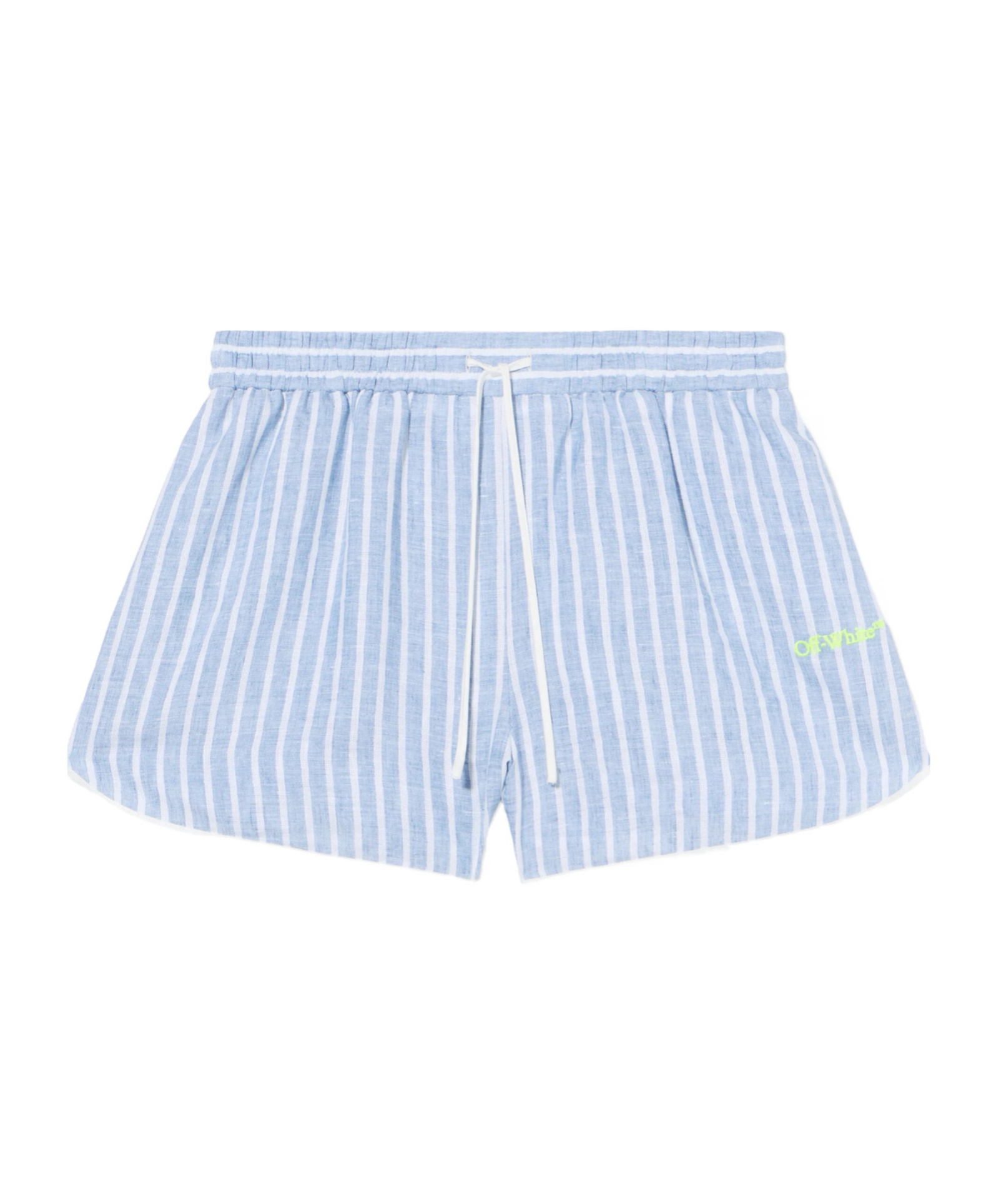 Off-white Elastic Waist Shorts In Blue