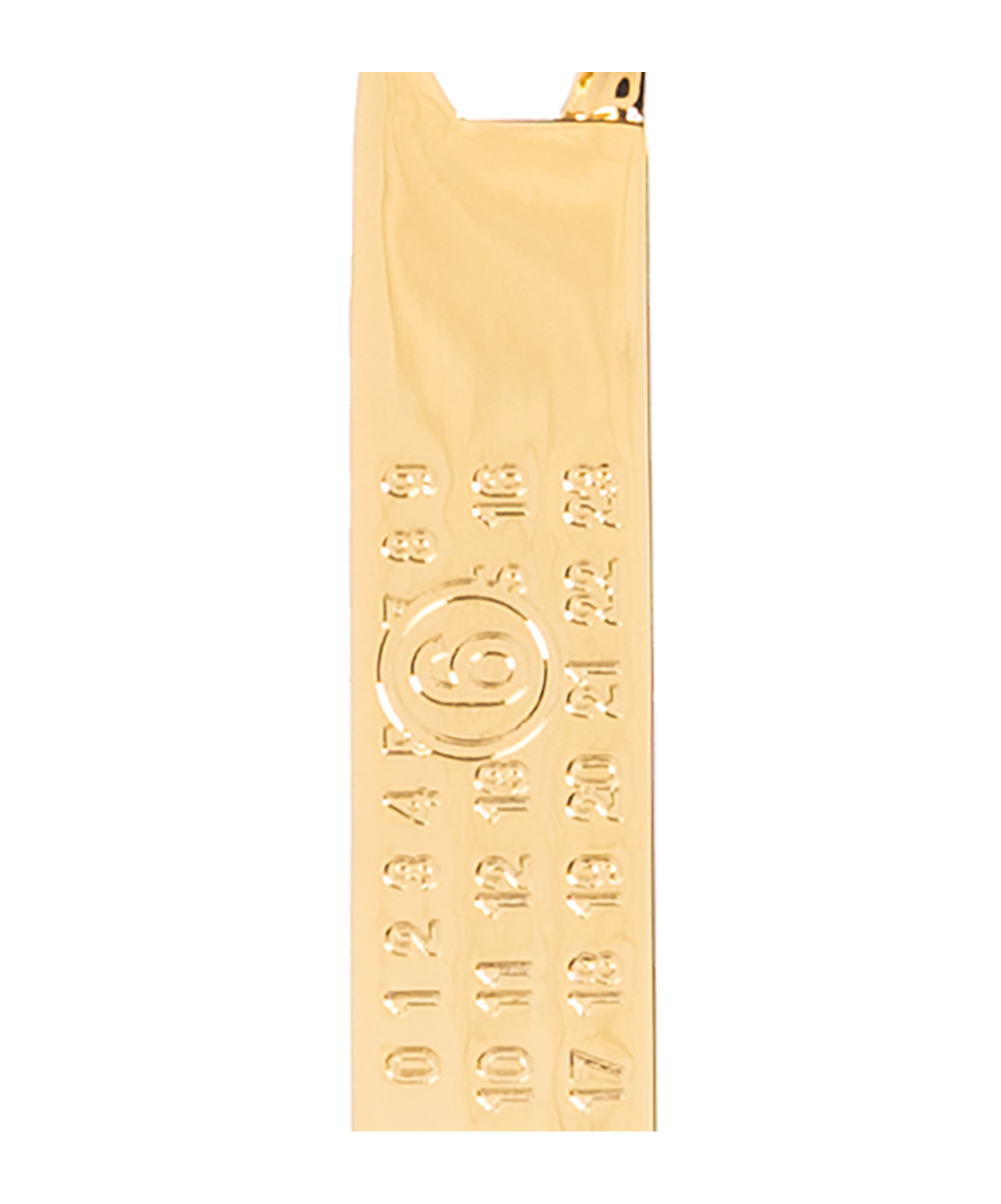 Mm6 Maison Margiela Gold Brass Earrings In Yellow