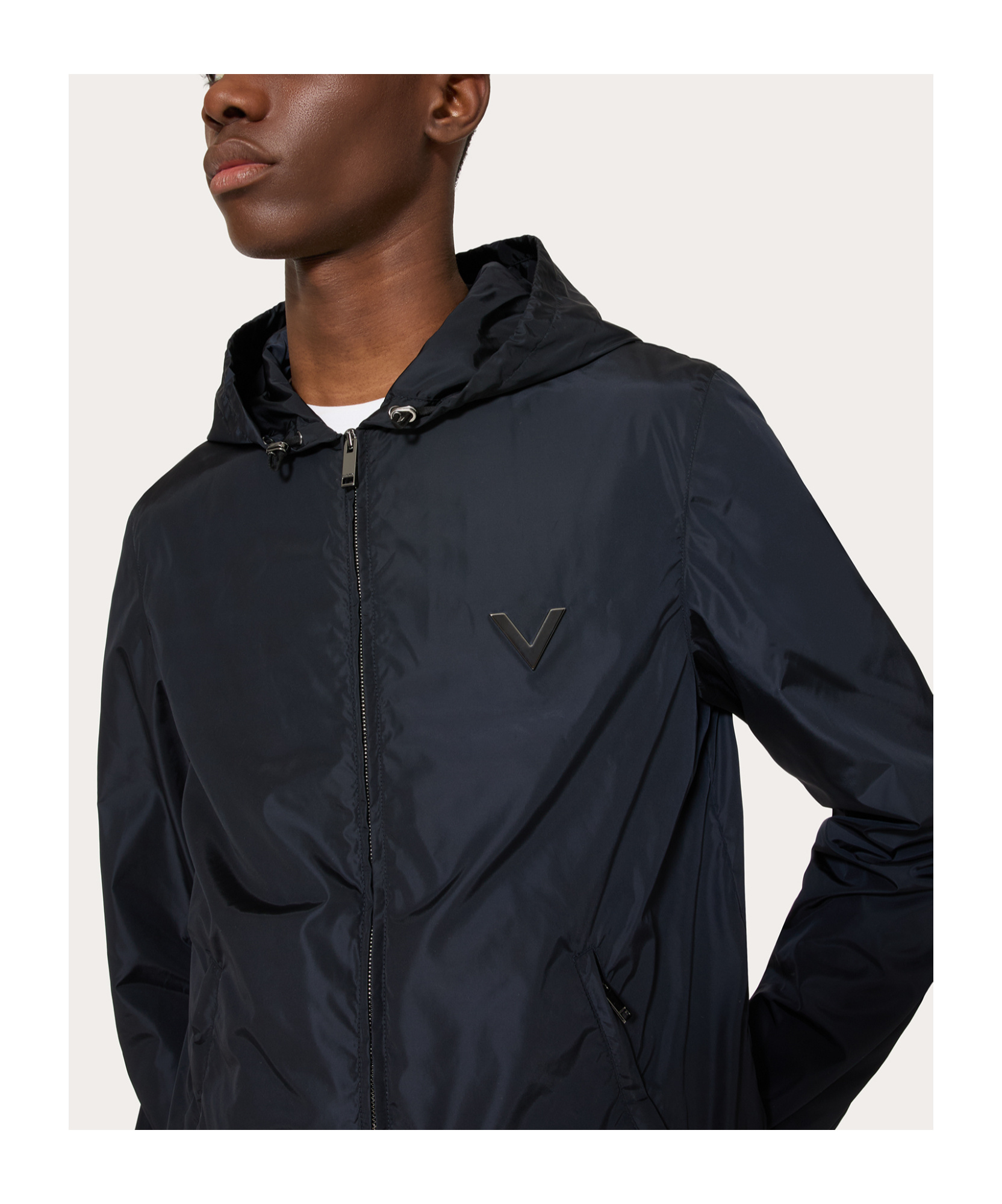 Valentino Long-sleeved Casual Jacket In Black