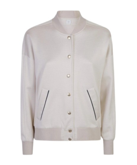 Eleventy Ribbed Stand Collar Casual Jacket In Neutral