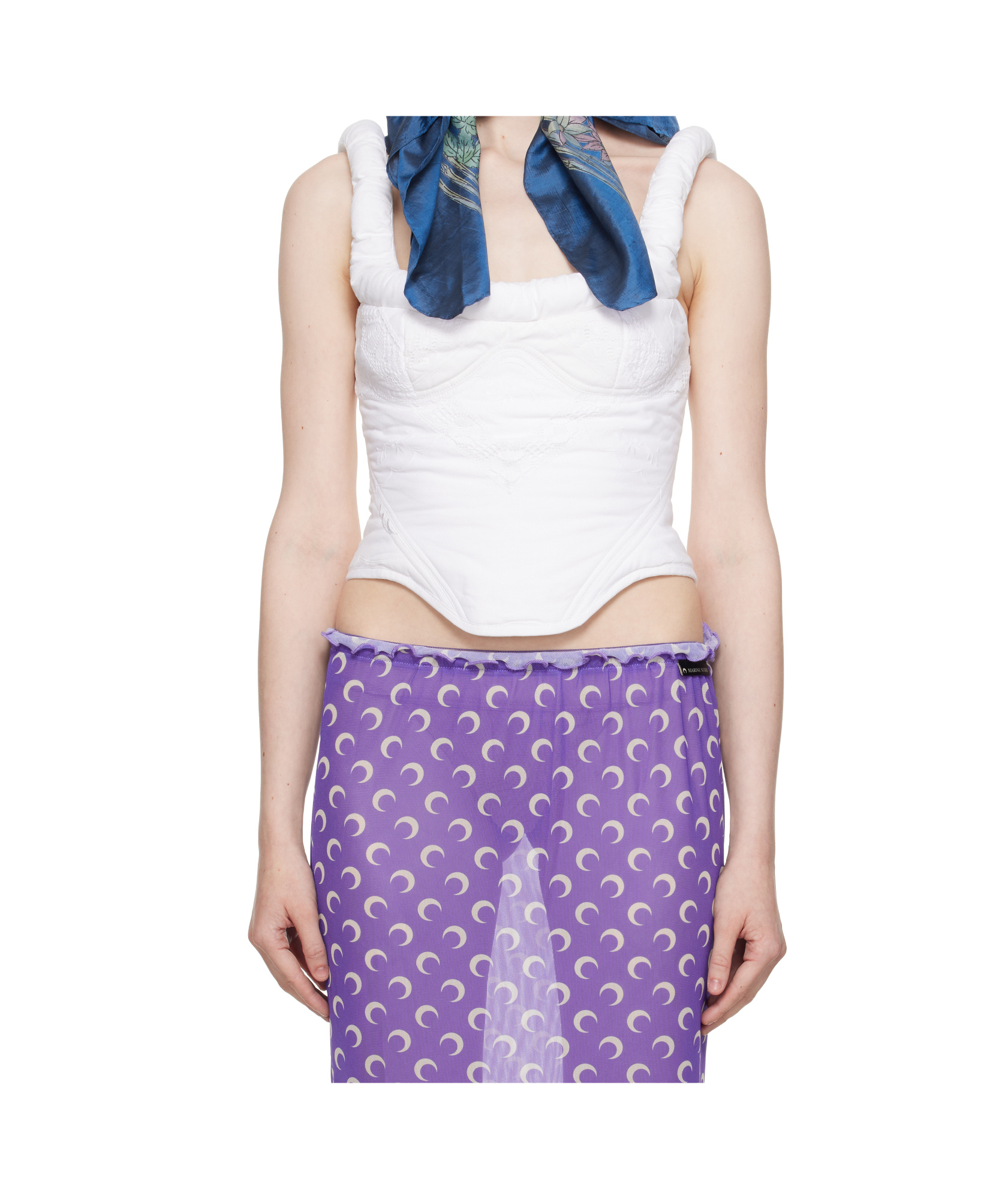 Shop Marine Serre Regenerated Household Linen Corsets