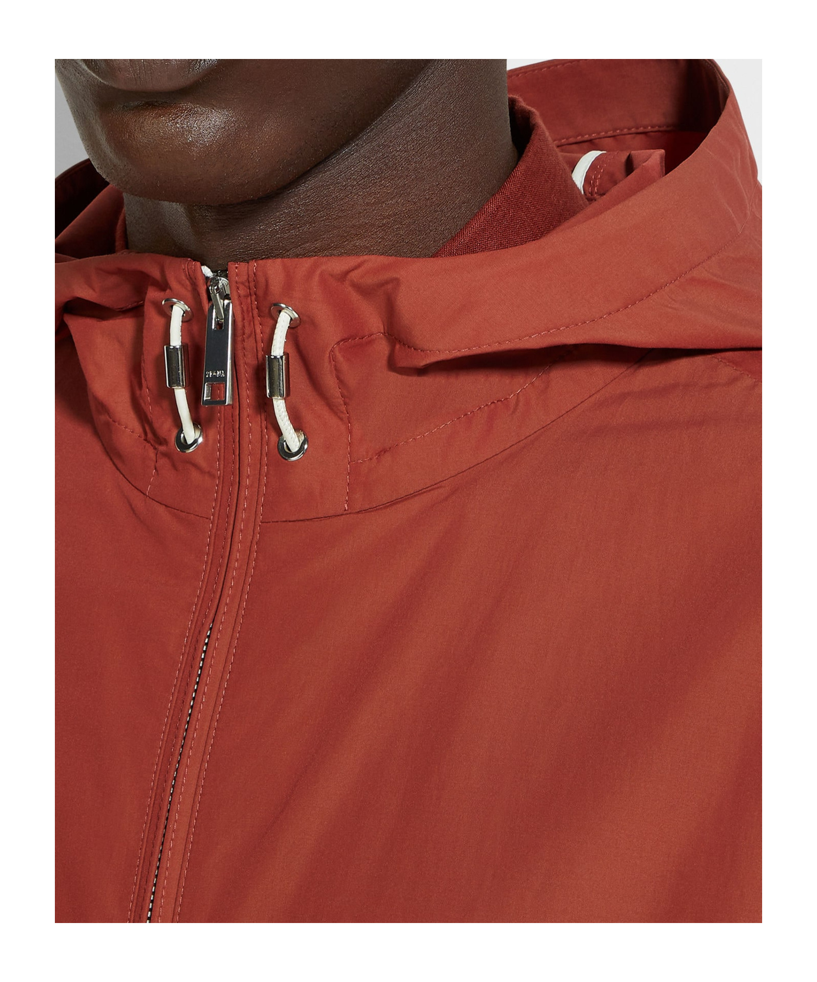 Zegna Nylon And Cotton Blouson Jacket In Red