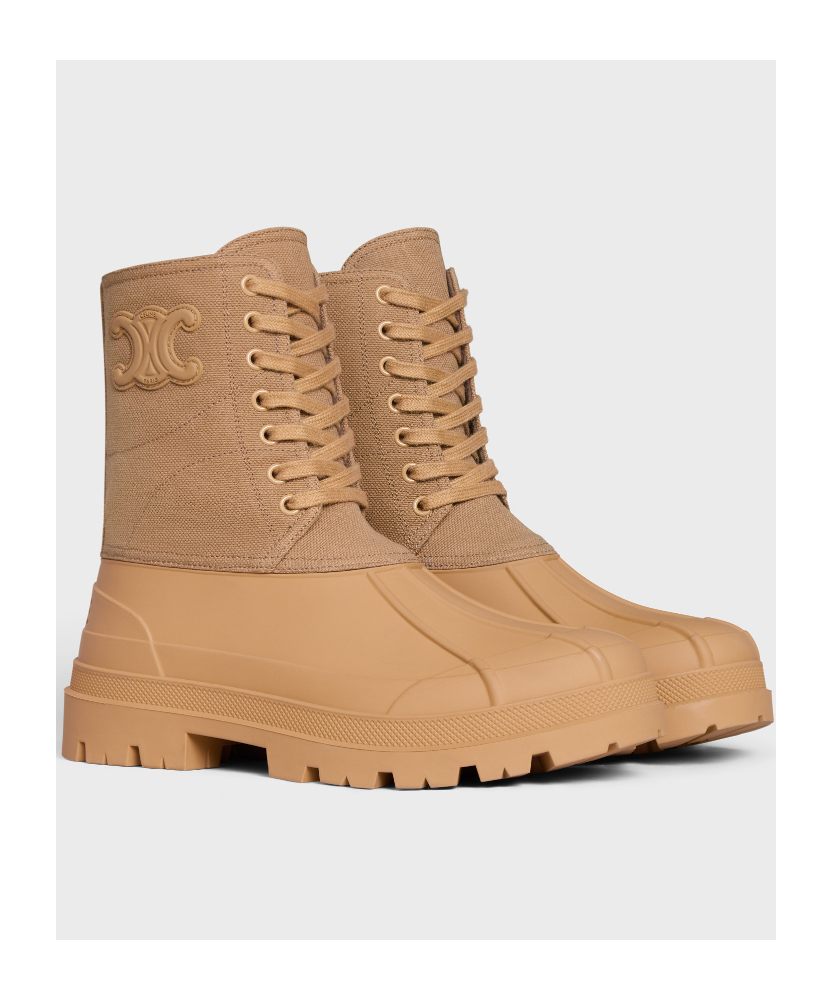 Celine Riley Lacing Boots In Nude