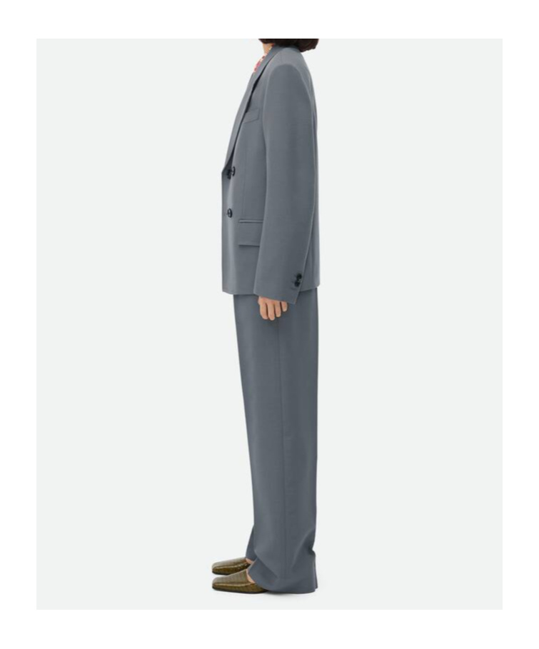 Bottega Veneta Wool Mohair Suit Coat In Gray
