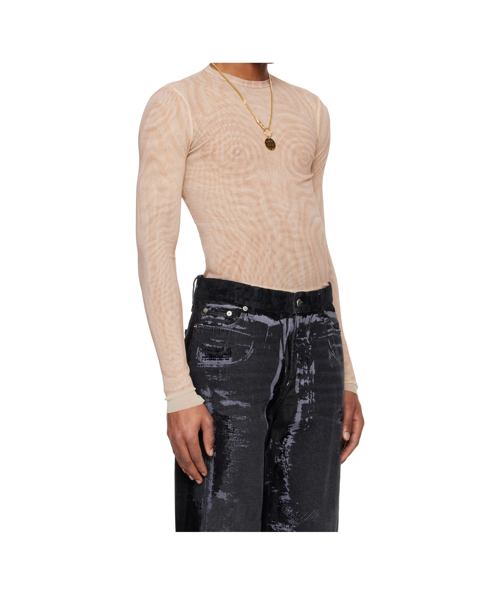 Jean Paul Gaultier Spirale T-shirt In Nude