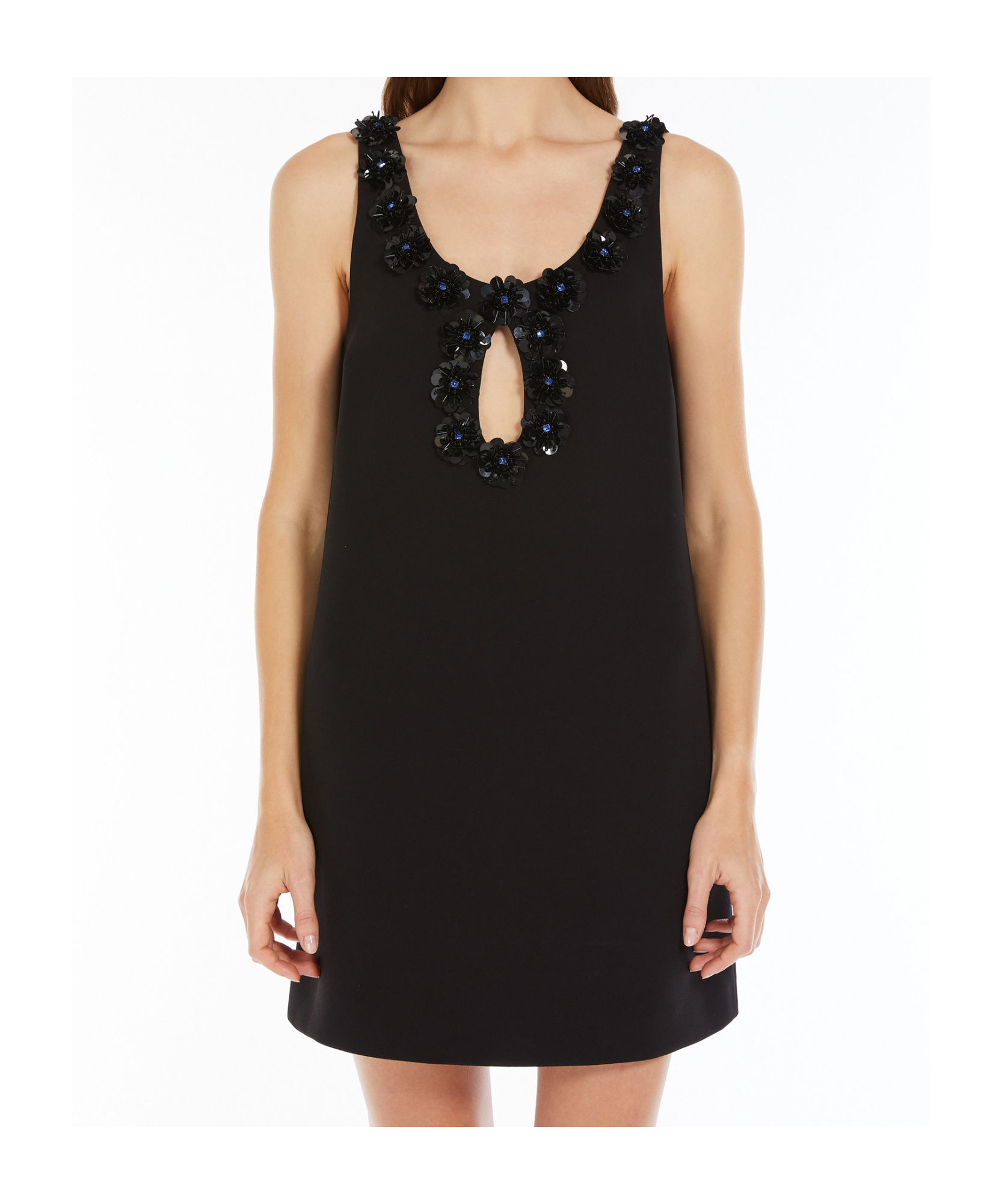Max Mara Short Sleeveless Dress In Black