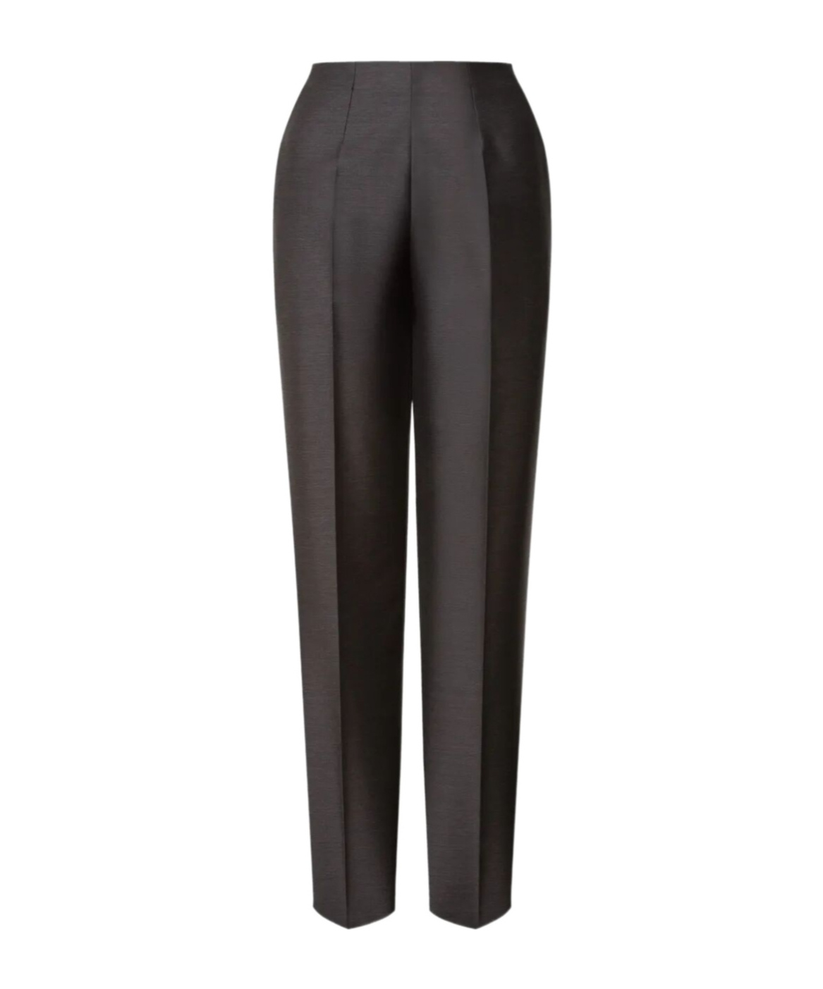 Alberta Ferretti Satin Trousers Embroidered Lapel In Gray