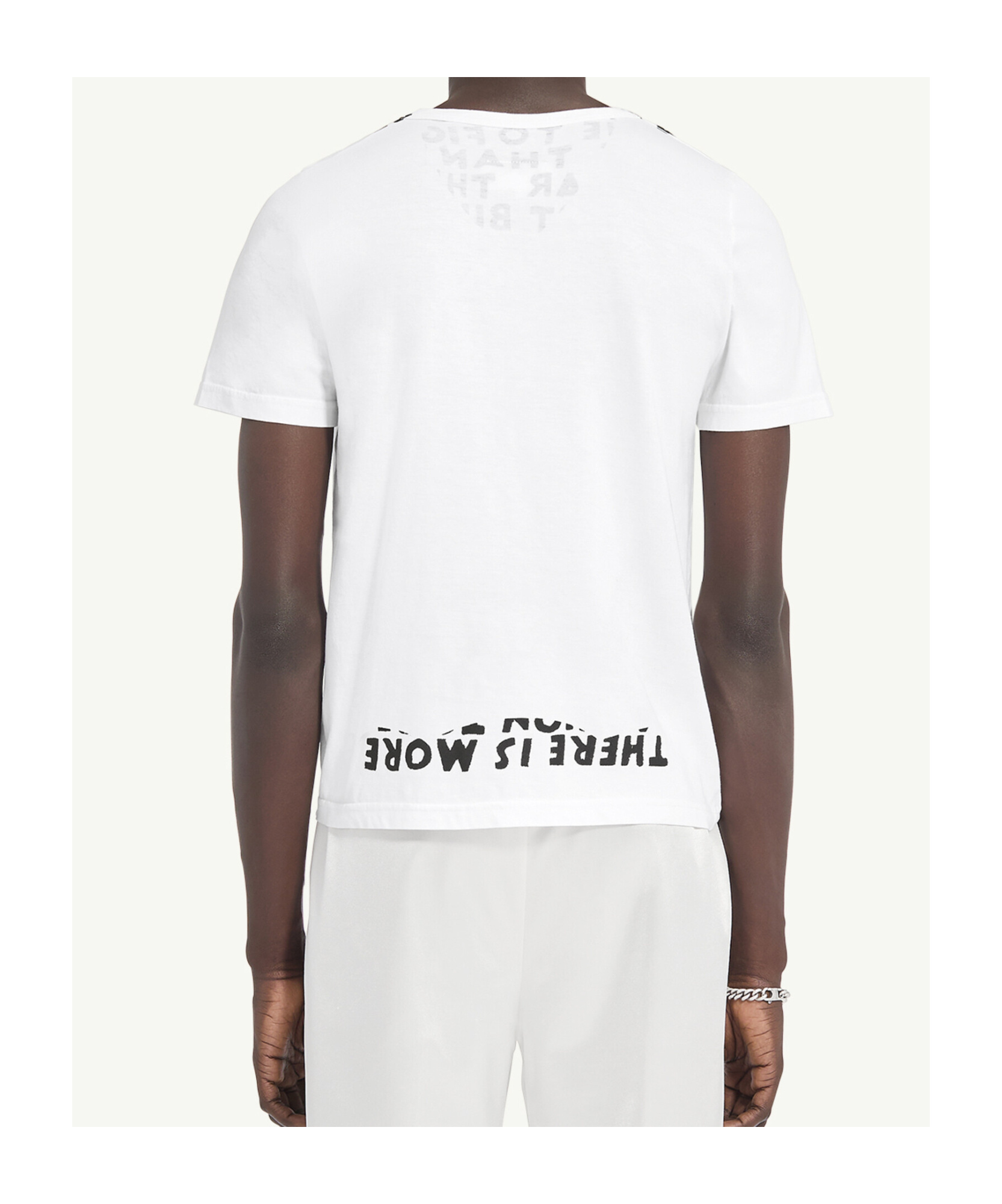 Mm6 Maison Margiela V-neck Sida Jersey In White