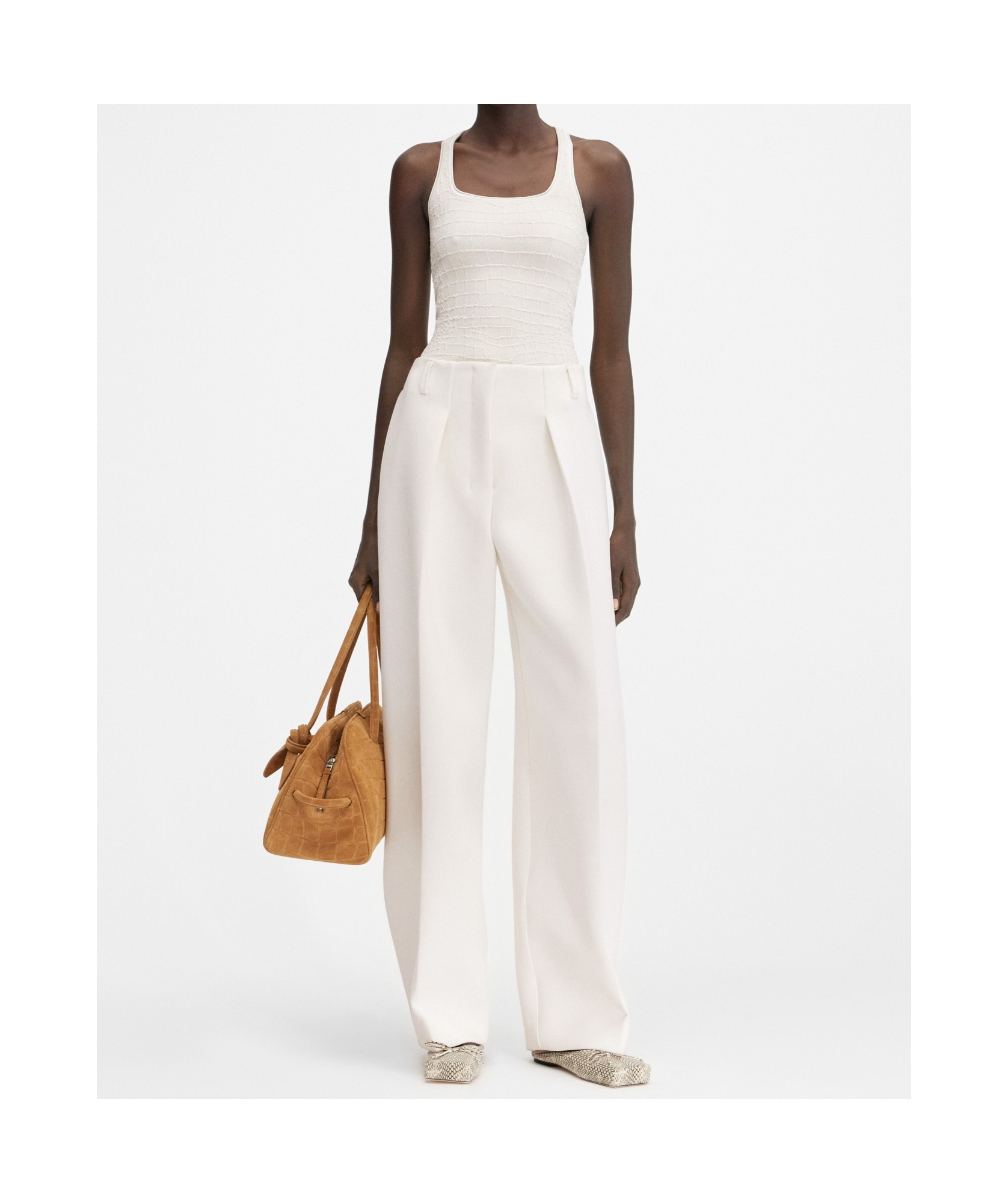 Jacquemus Top Scala Viscose In White