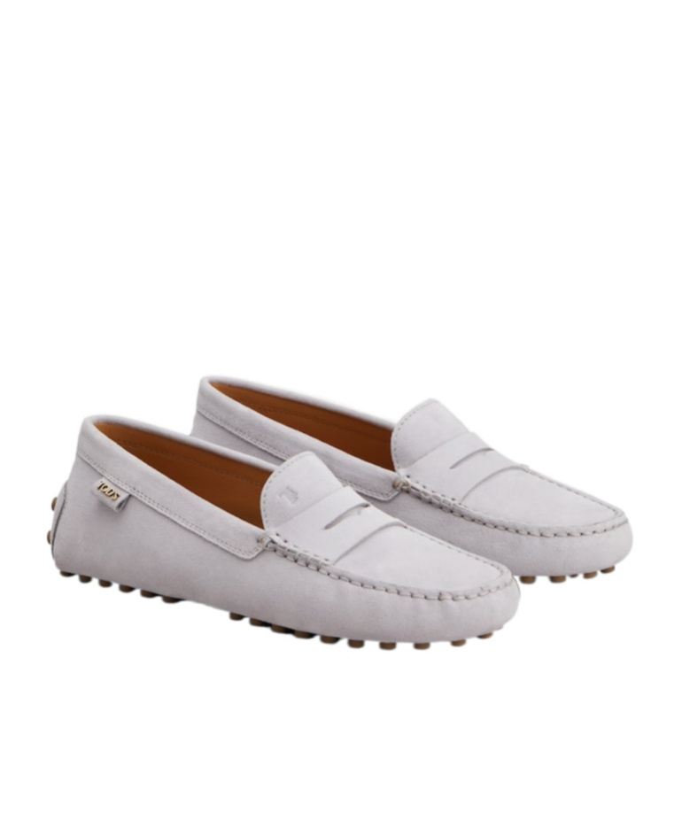 Tod's Round-head Minoccasin-bean Shoes In Gray