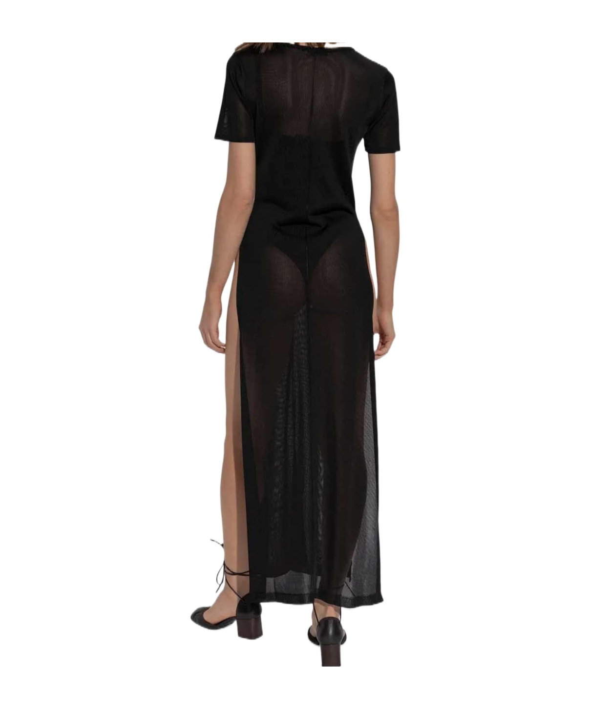Lemaire Side-slits Maxi Dress In Black
