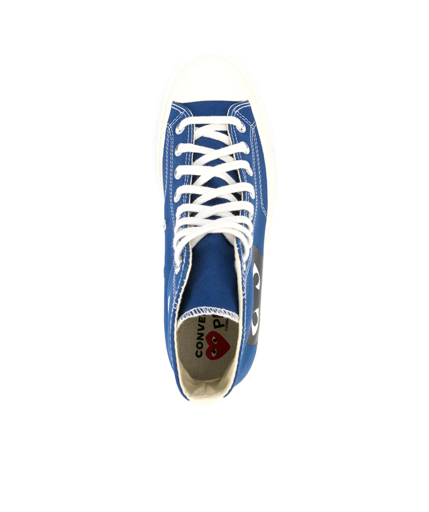 Shop Comme Des Garçons Play X Converse Round-head High-top Casual Shoes In Blue