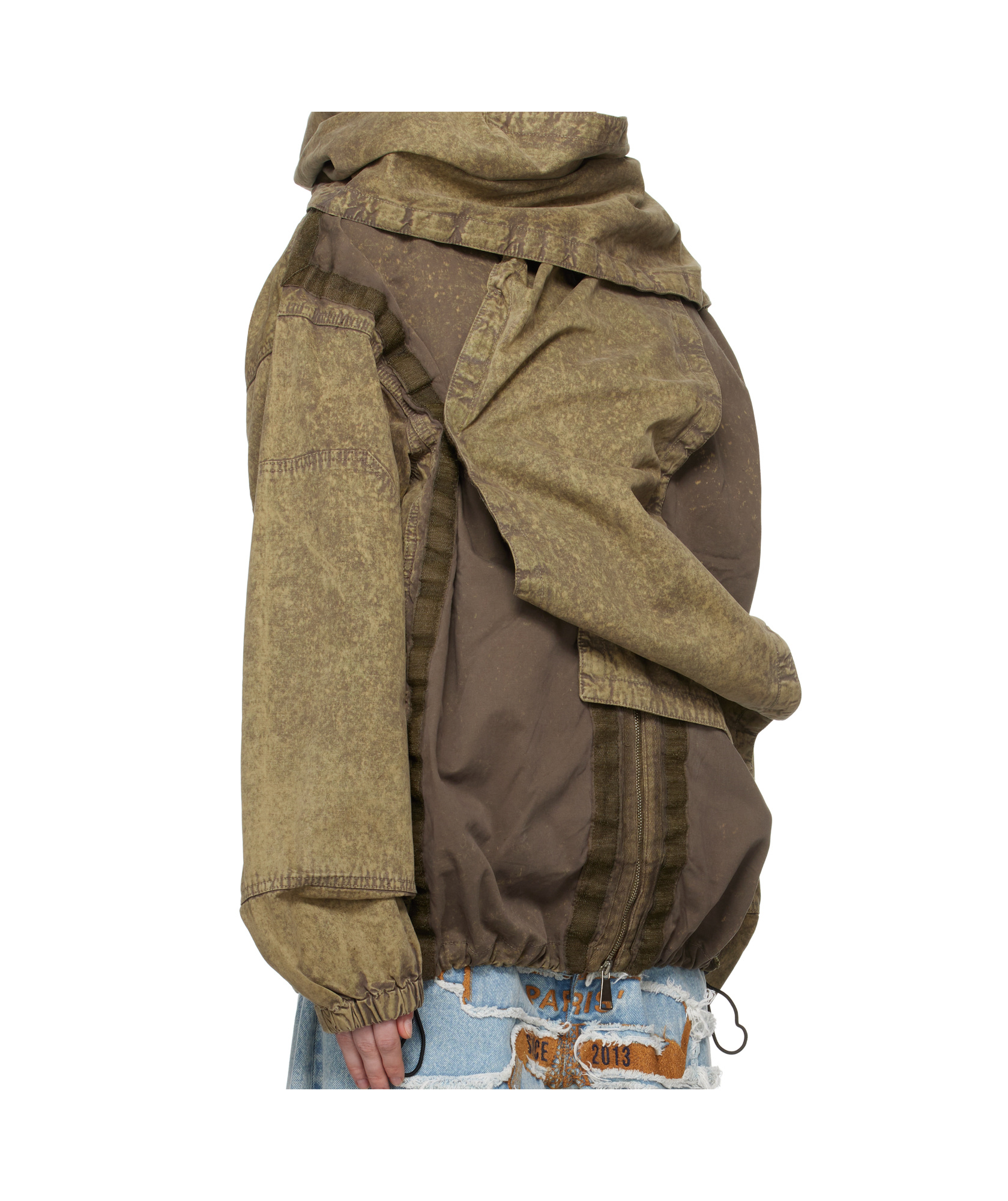 Y/project Velcro Cargo Jacket In Brown