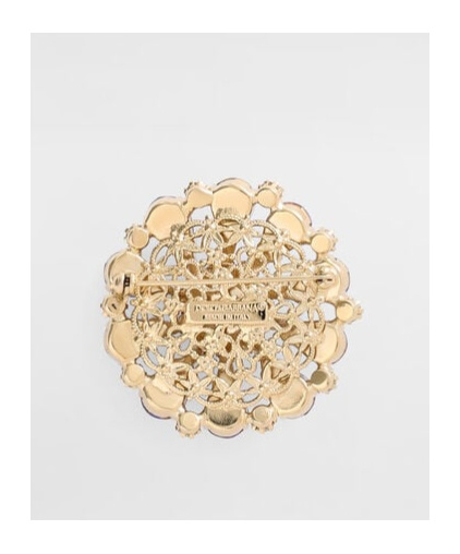 Dolce & Gabbana Crystal-embellished Brooch In Multi