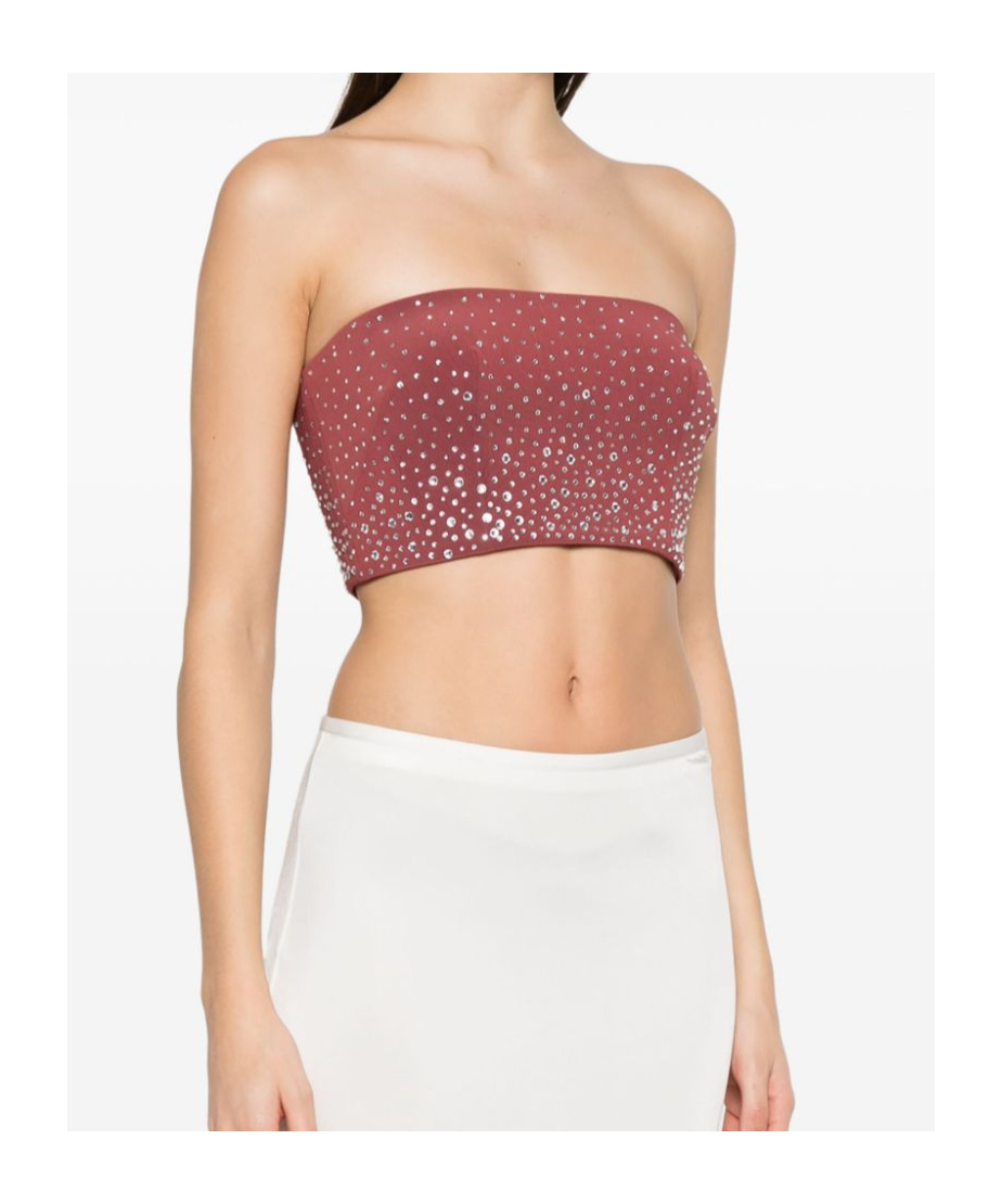 Alex Perry Crystal-embellished Top In Pink