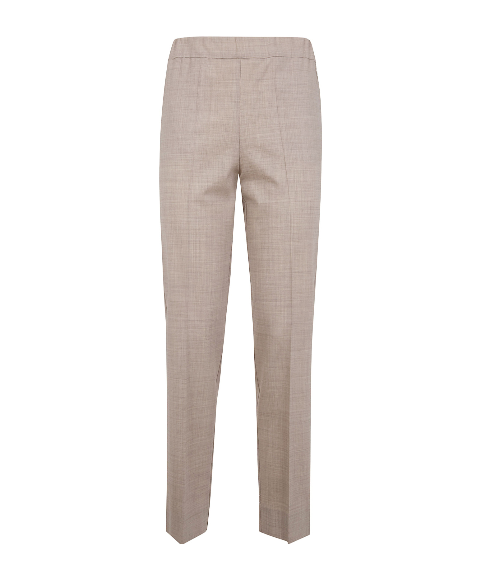 D Exterior Elastic Waist Casual Pants In Brown