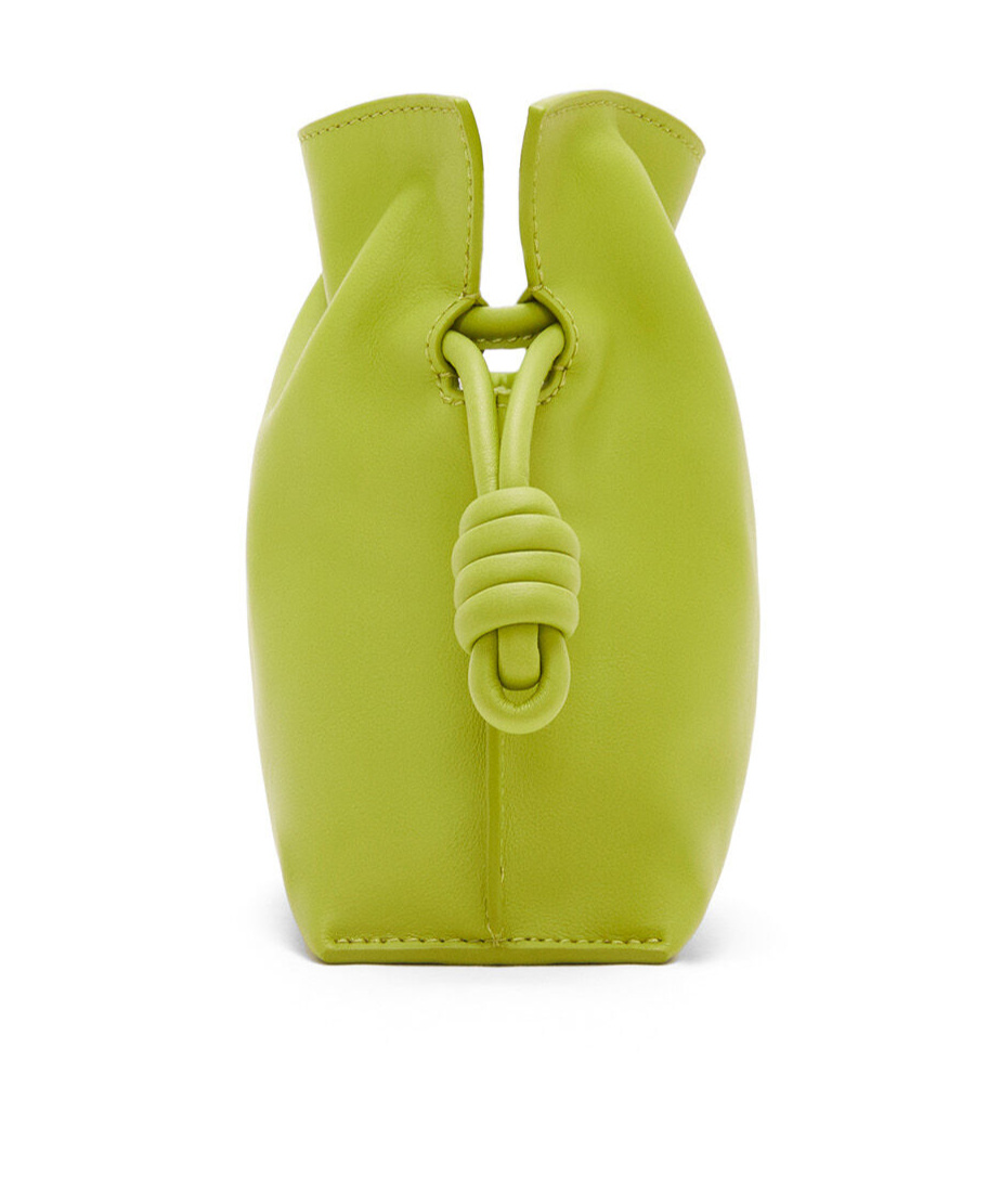 Loewe Mini Flamenco Clutch In Nappa Calfskin In Green